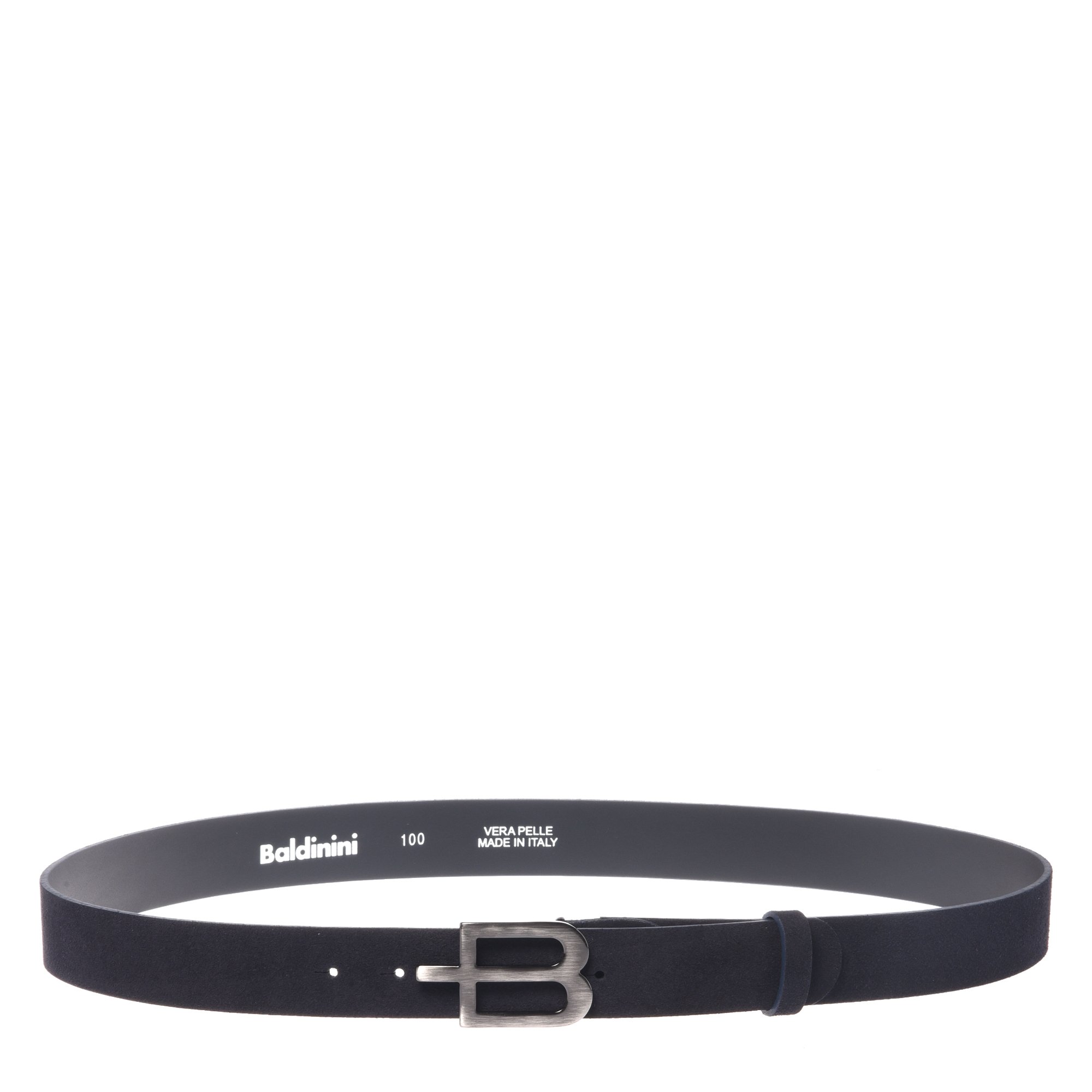 Belt in blue suede leather image