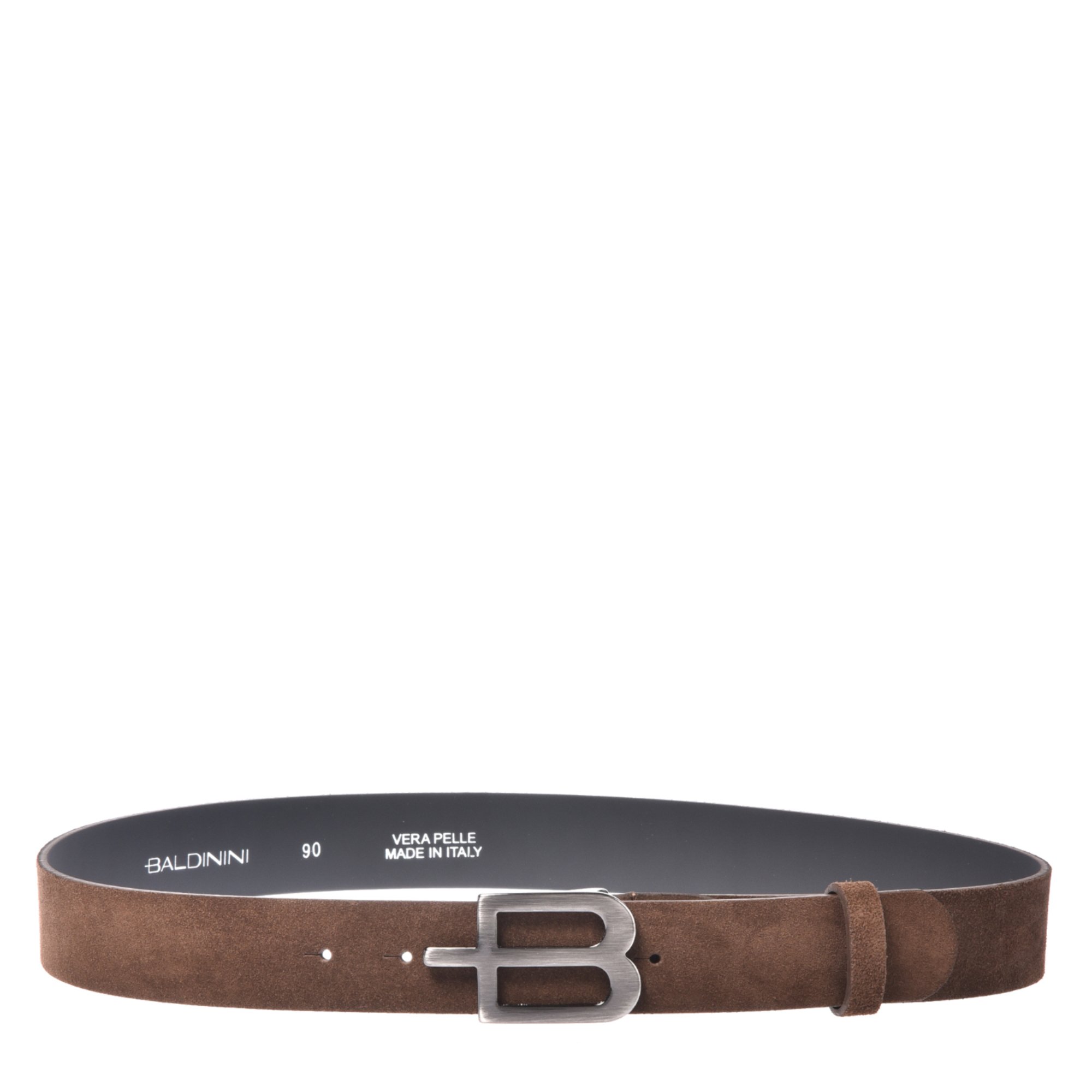 Brown suede leather belt image