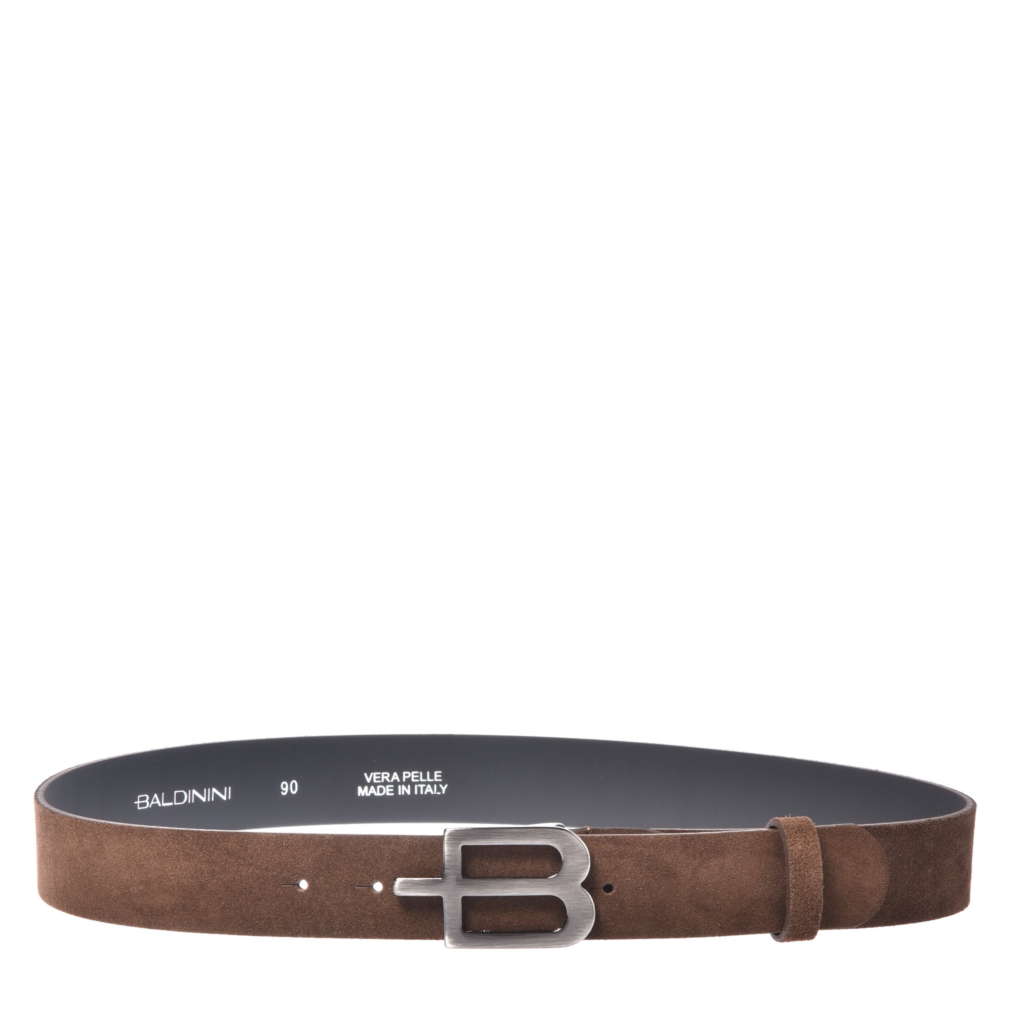 Brown suede leather belt image