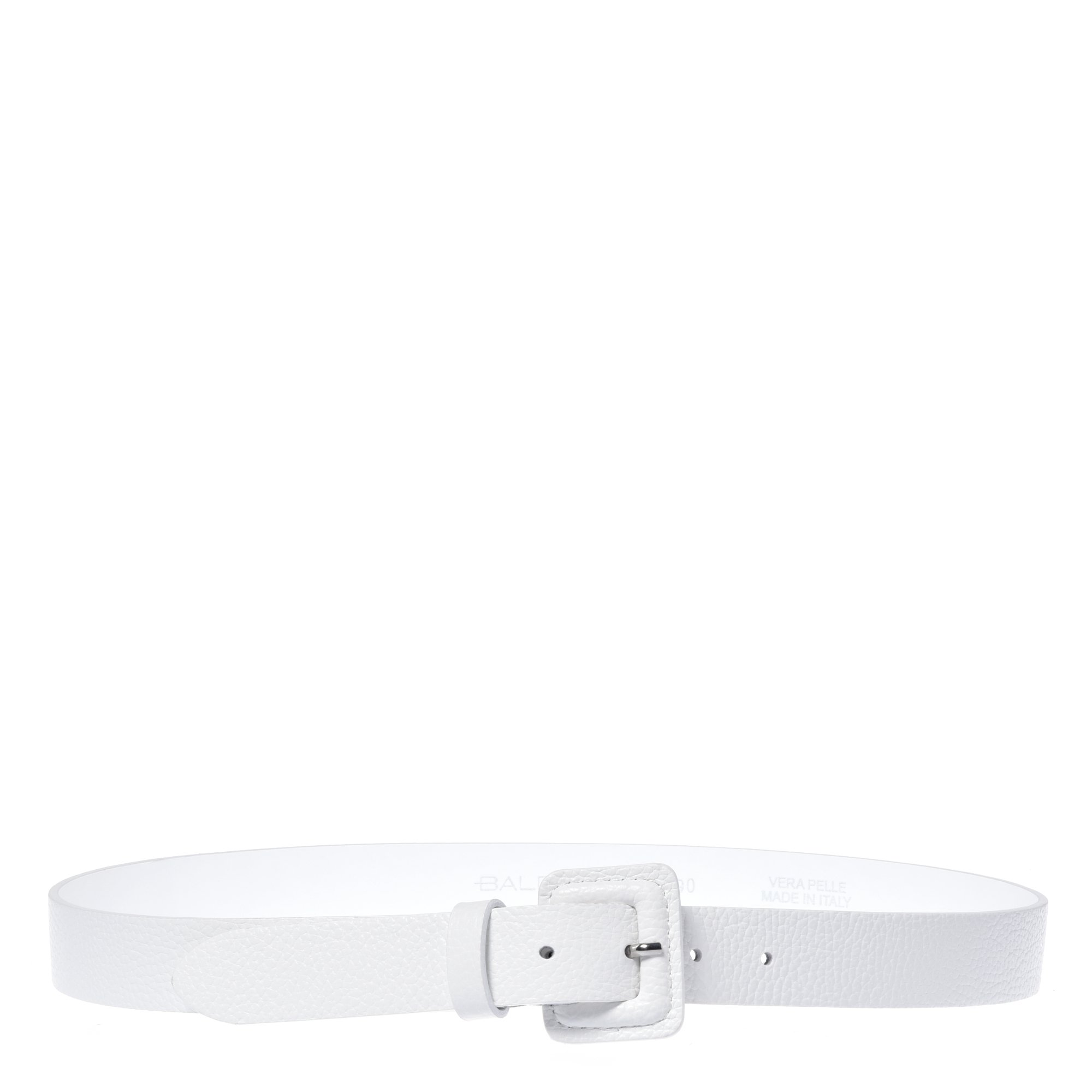 Belt in white tumbled leather image