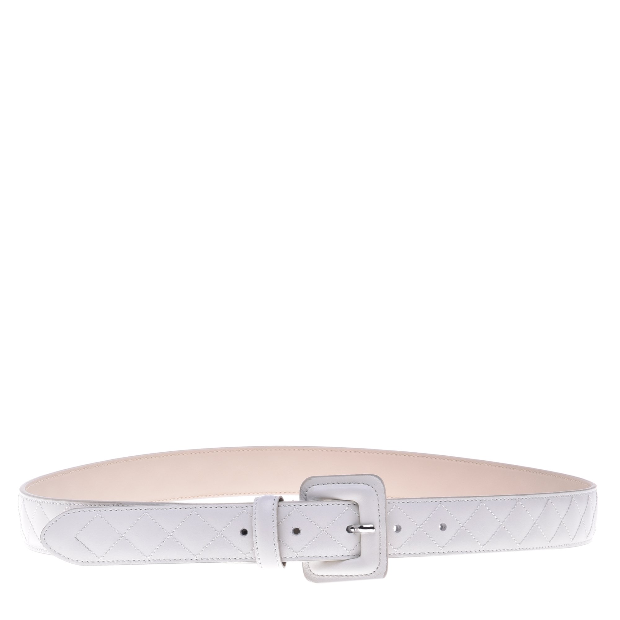 Belt in vanilla quilted leather image