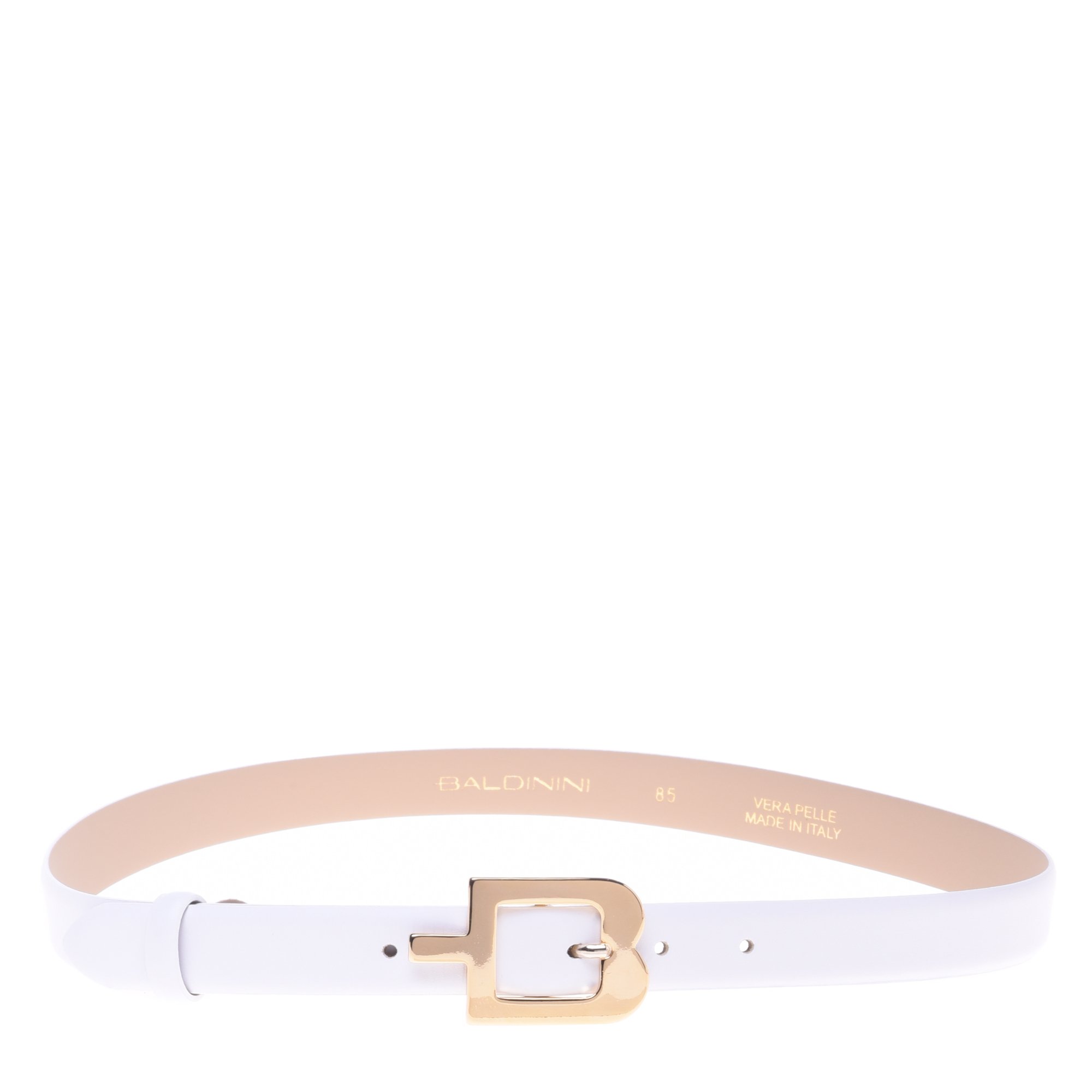 White leather belt image