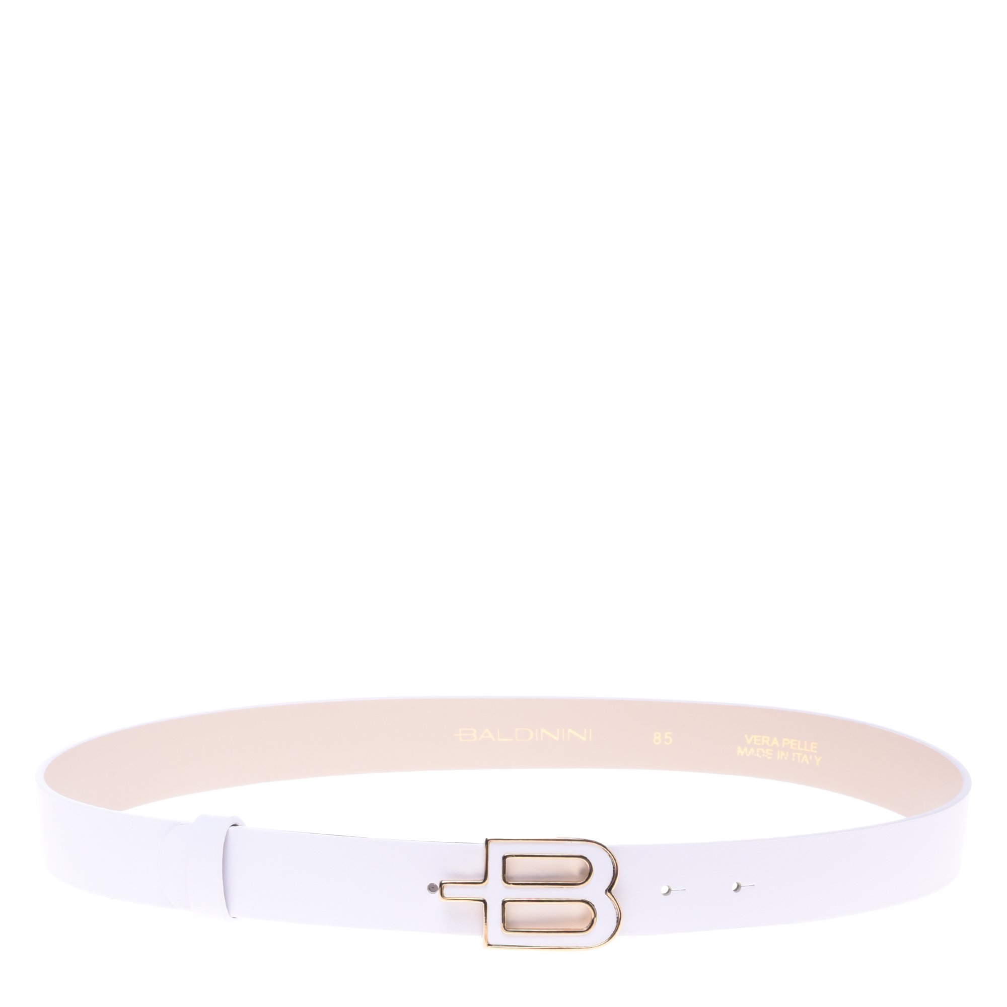 White leather belt image