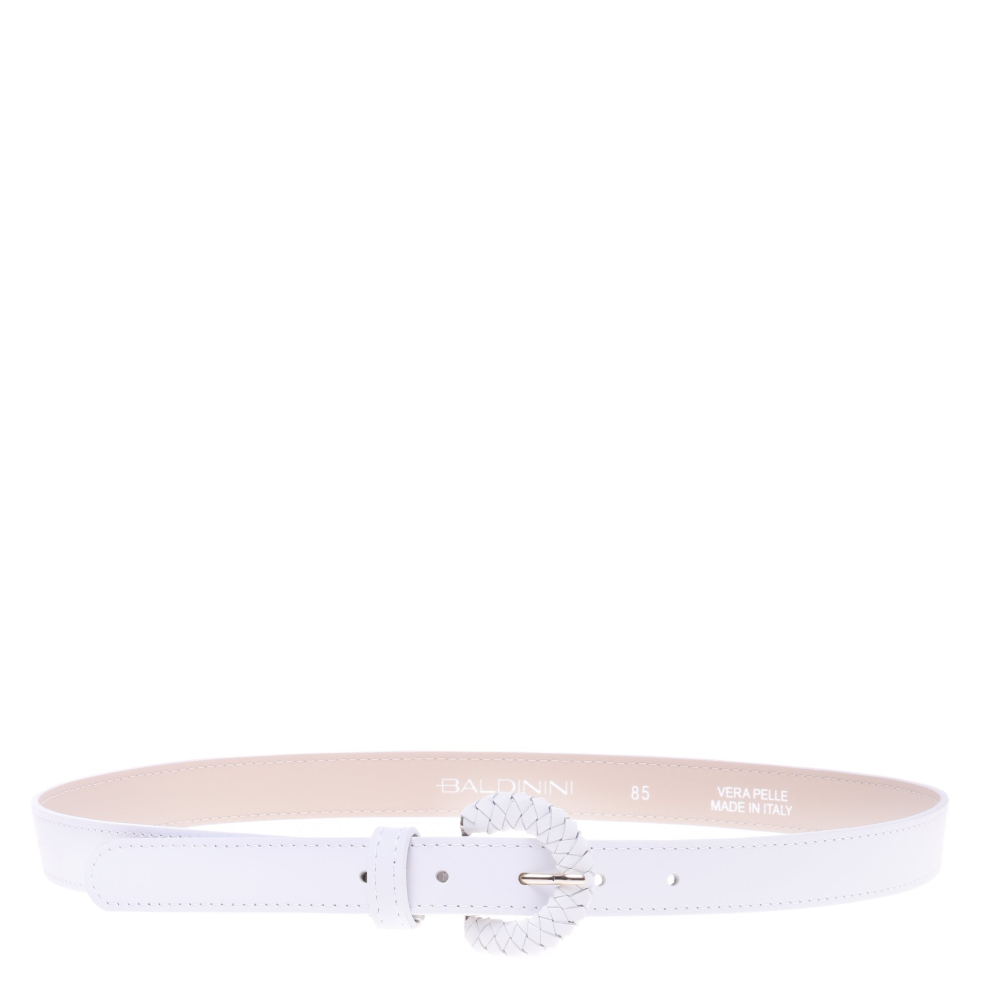 White leather belt image