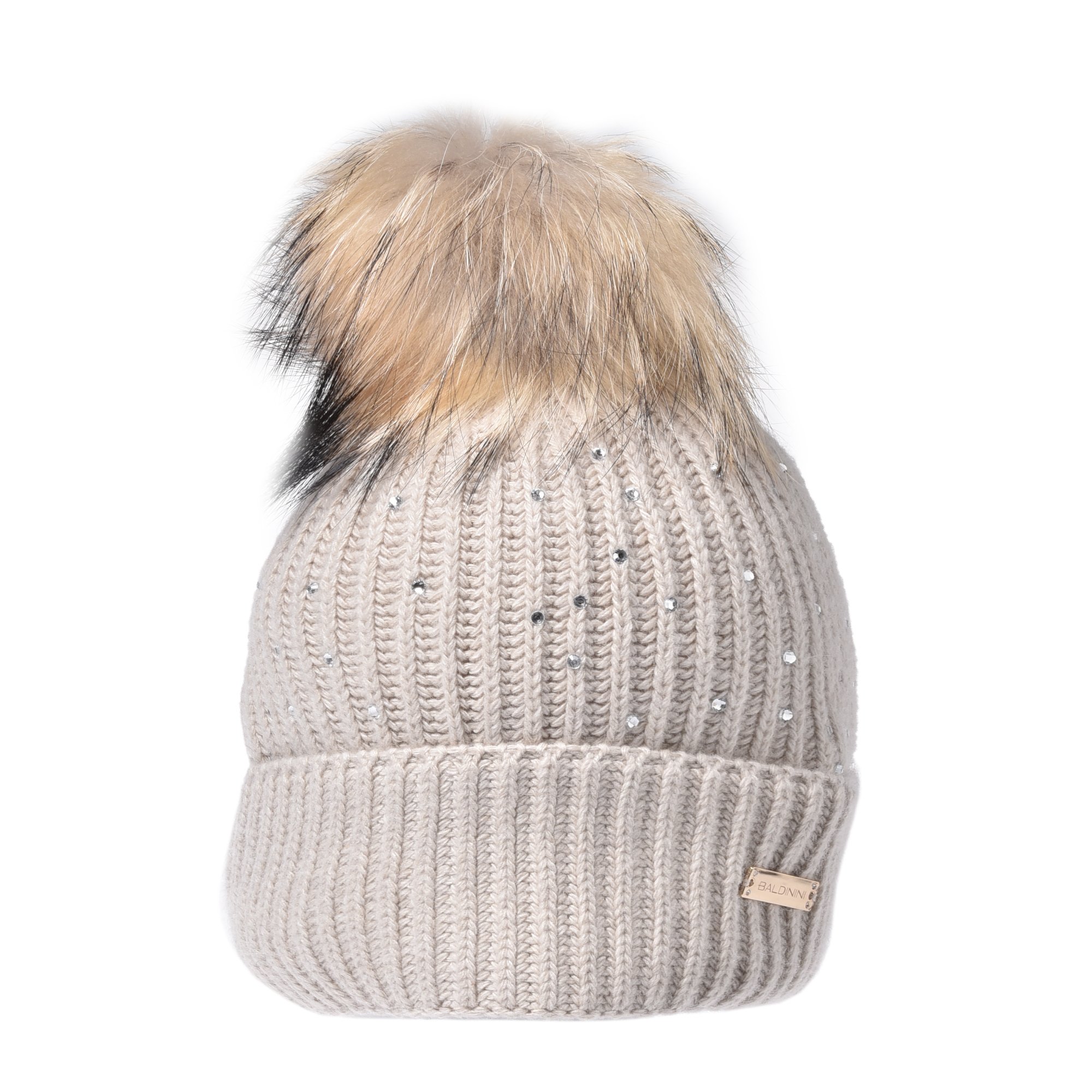Vanilla wool blend rhinestone hat image