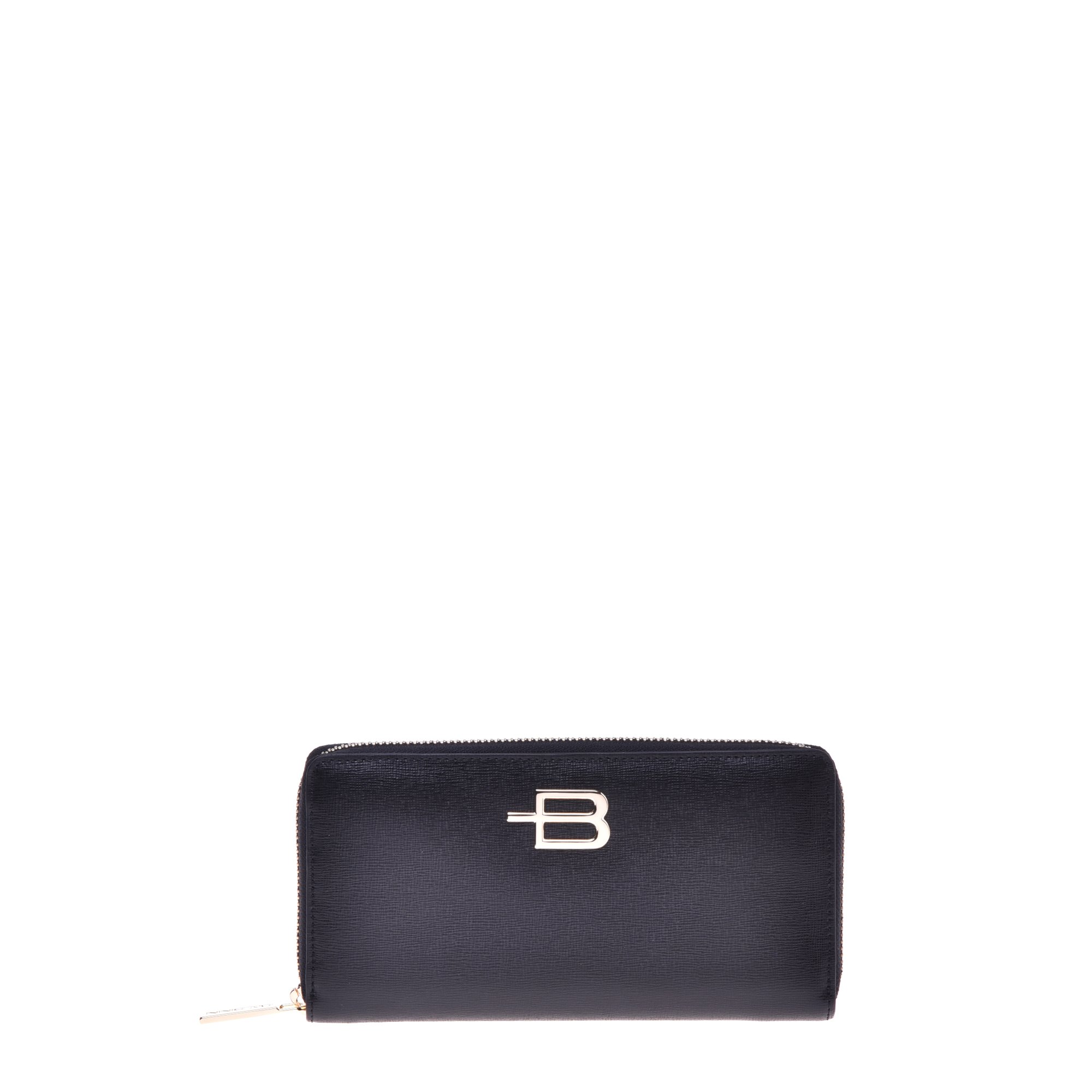 Wallet in black saffiano with zip image