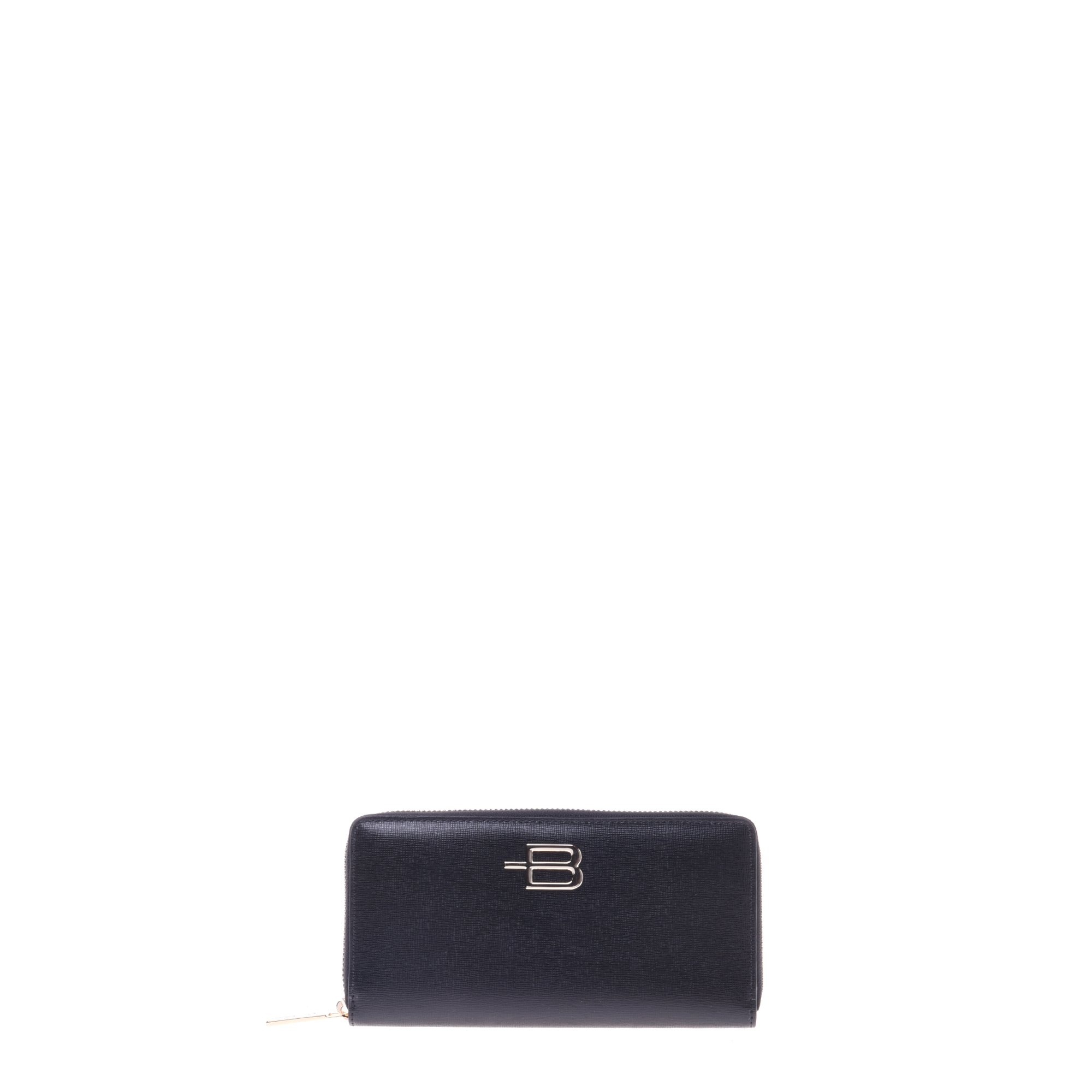 Wallet in black saffiano with zip image