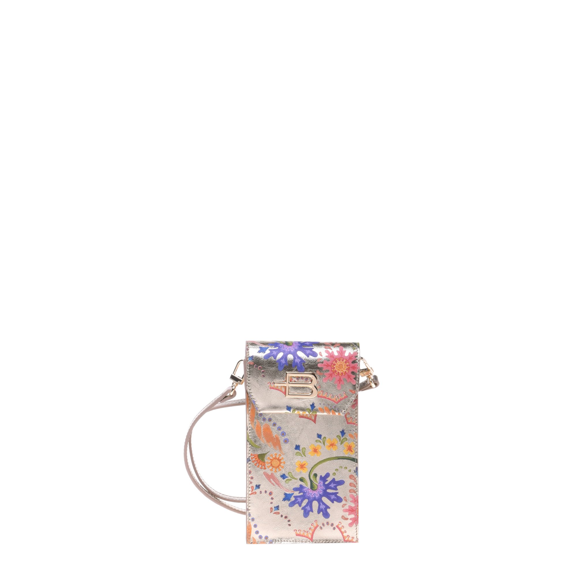 Petal print leather phone holder image