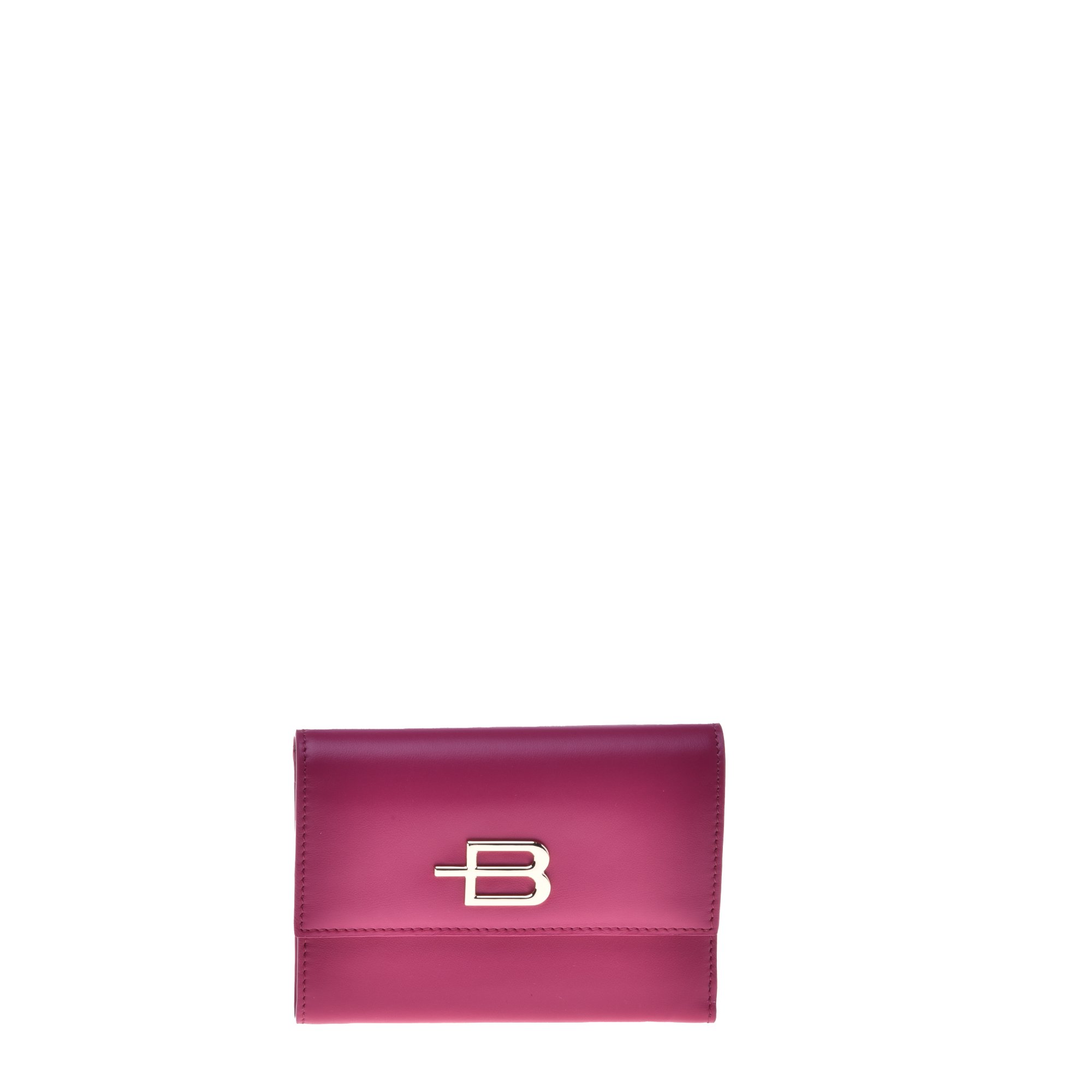 Wallet in fuchsia black calfskin image