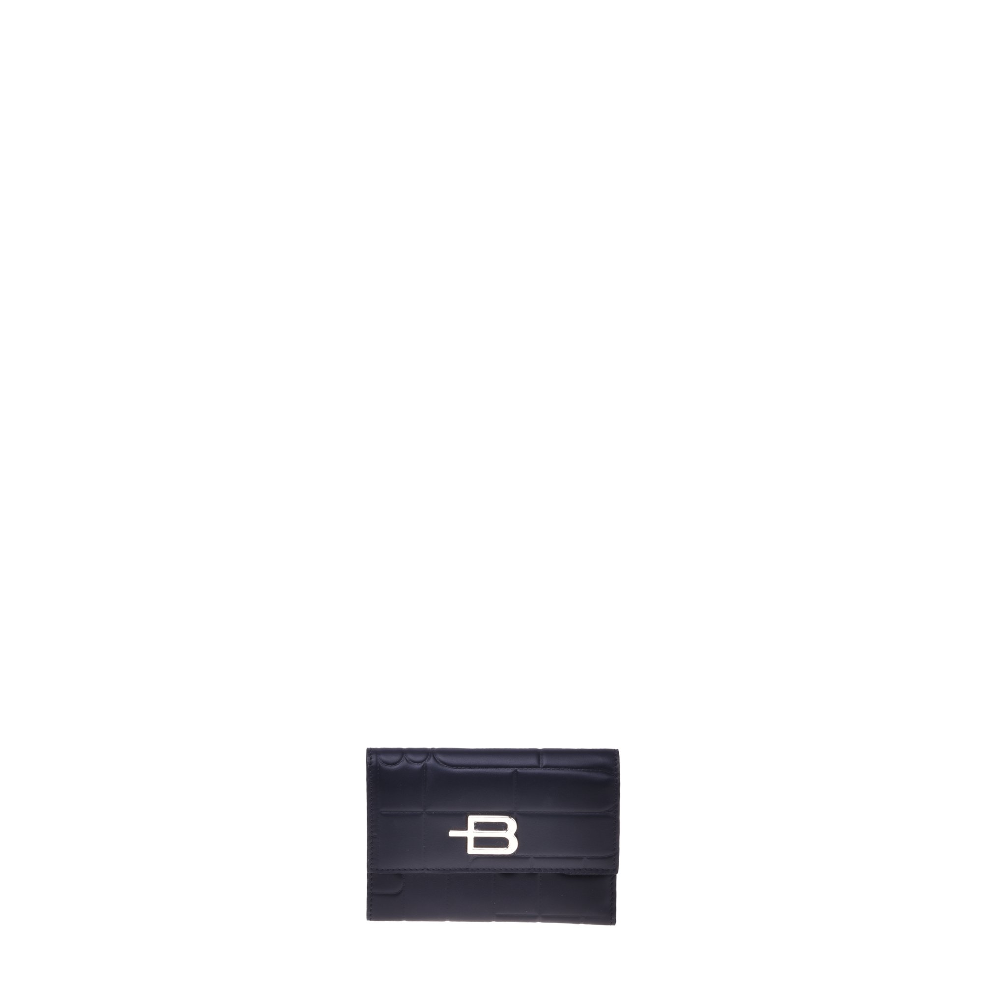 Wallet in taupe quilted leather with monogram image