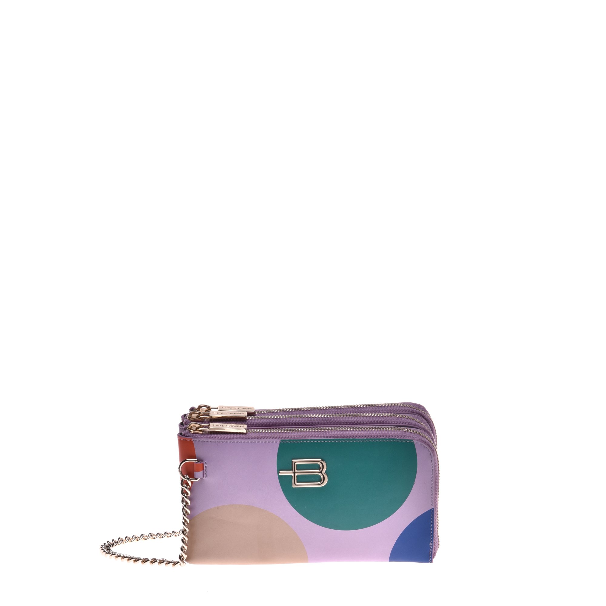 Wallet in multi-colour printed leather image