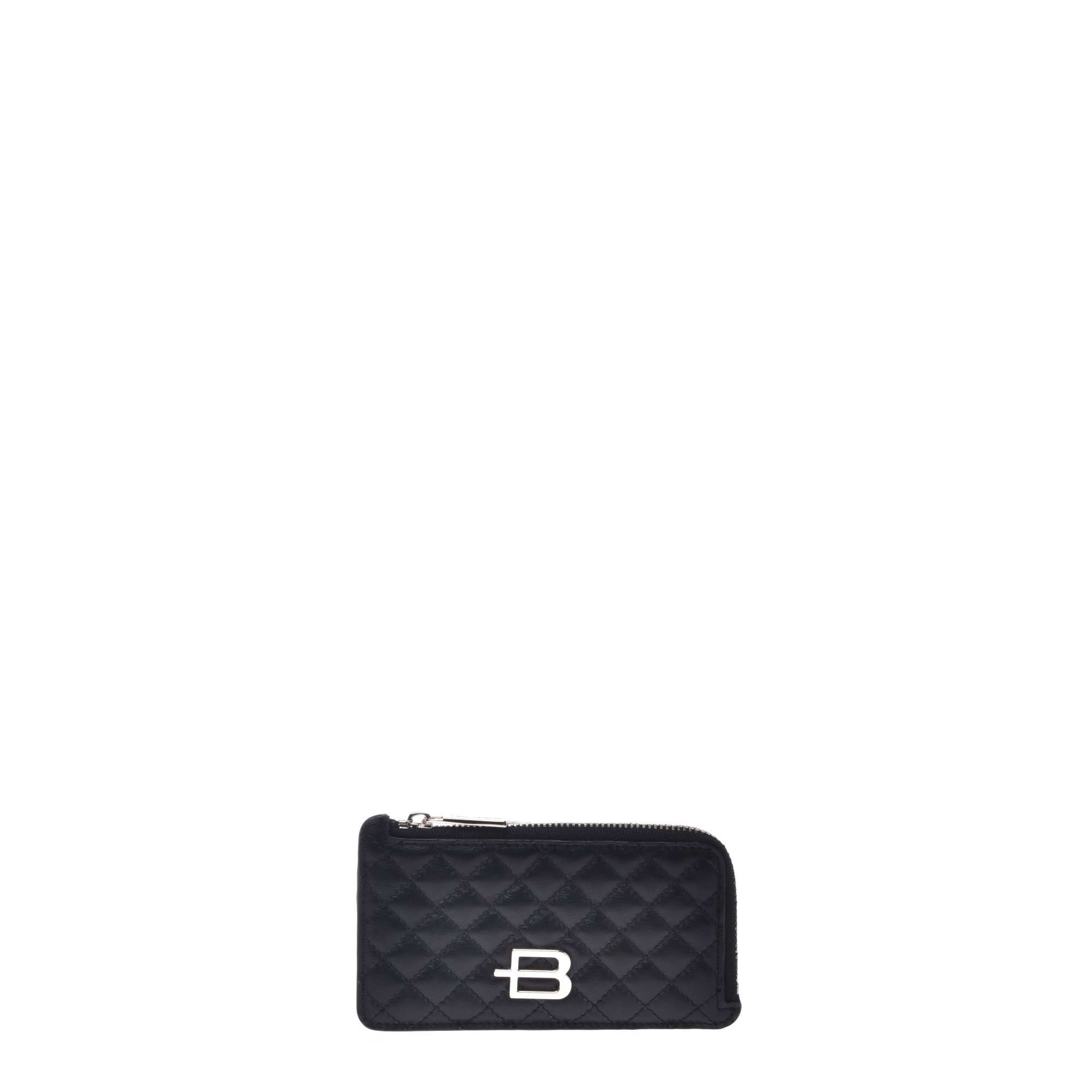 Wallet in black quilted leather image