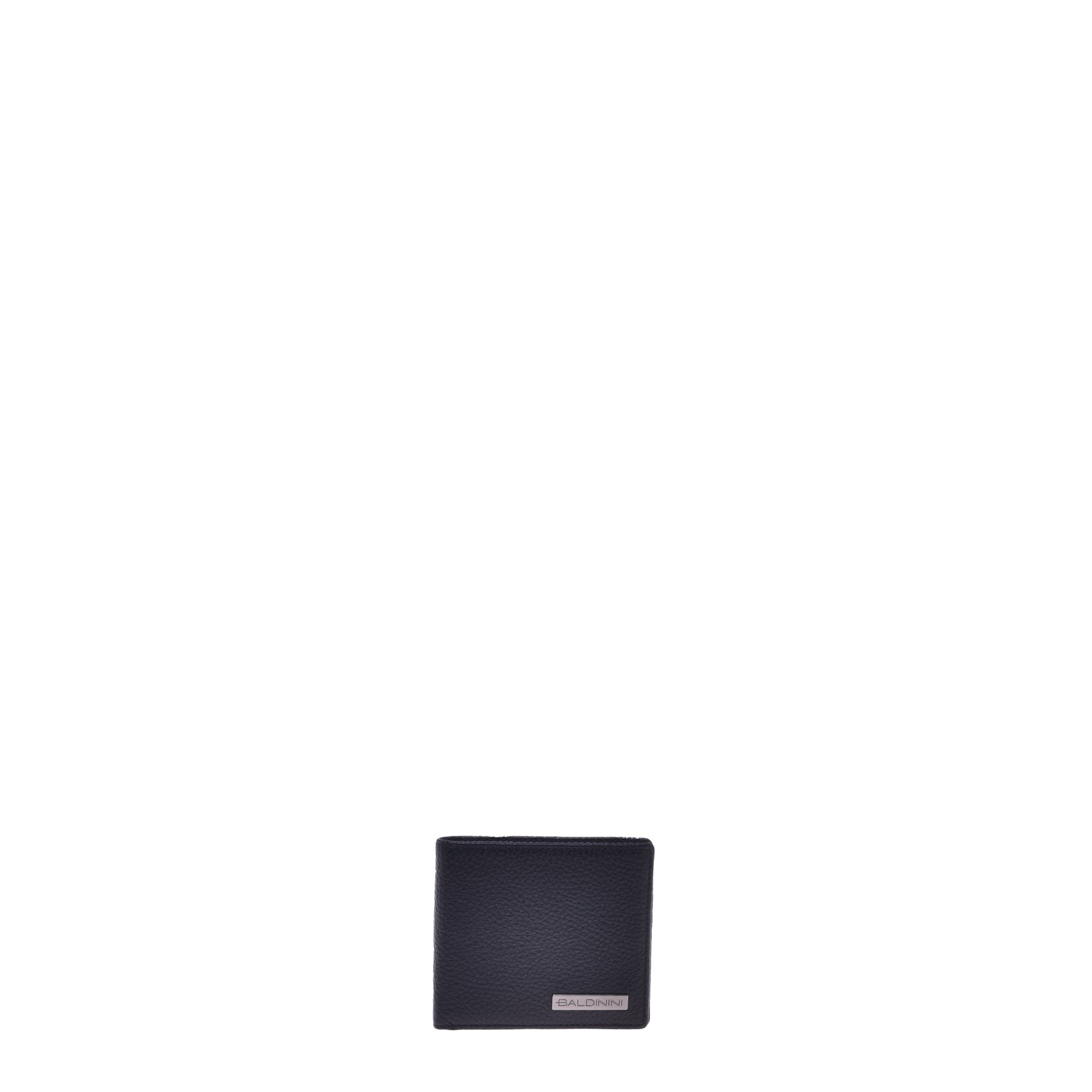 Black tumbled leather wallet image