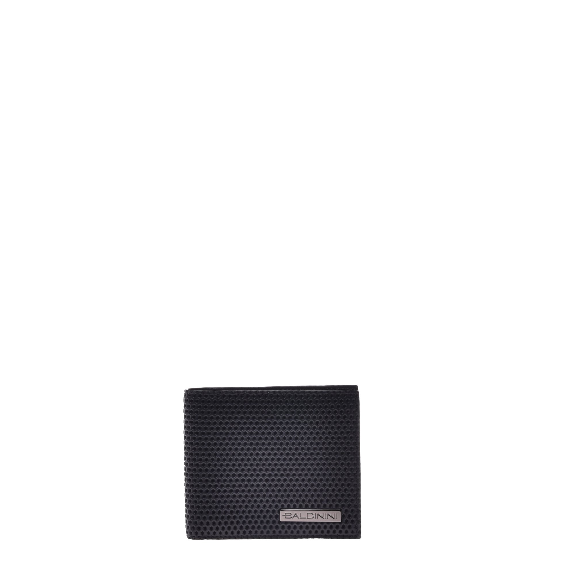 Black stamped leather wallet image