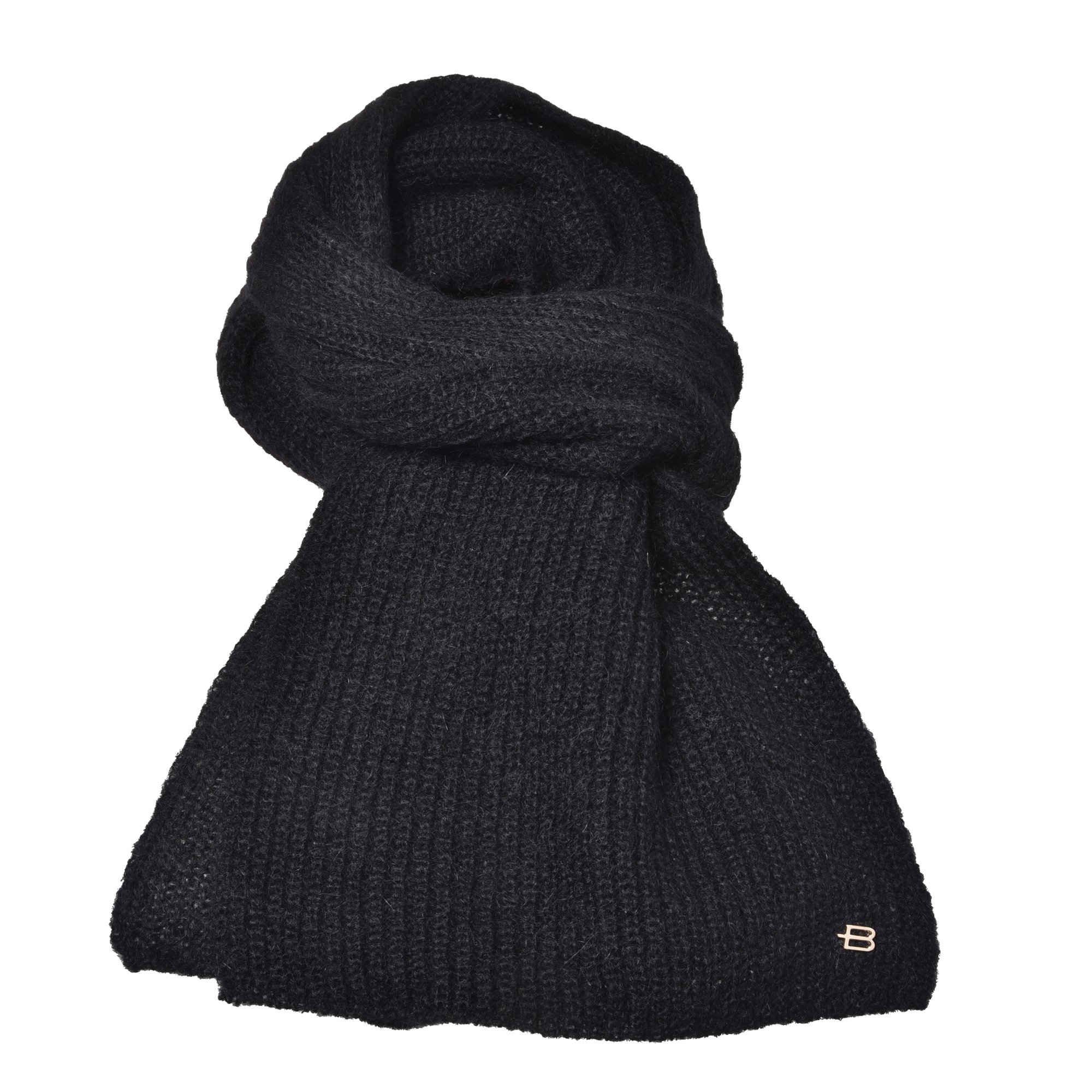 Black mohair scarf image