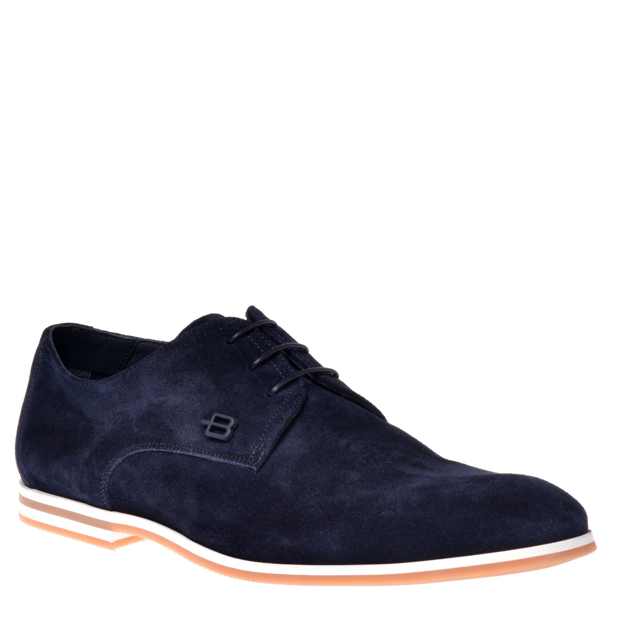 Lace-up in dark blue suede image