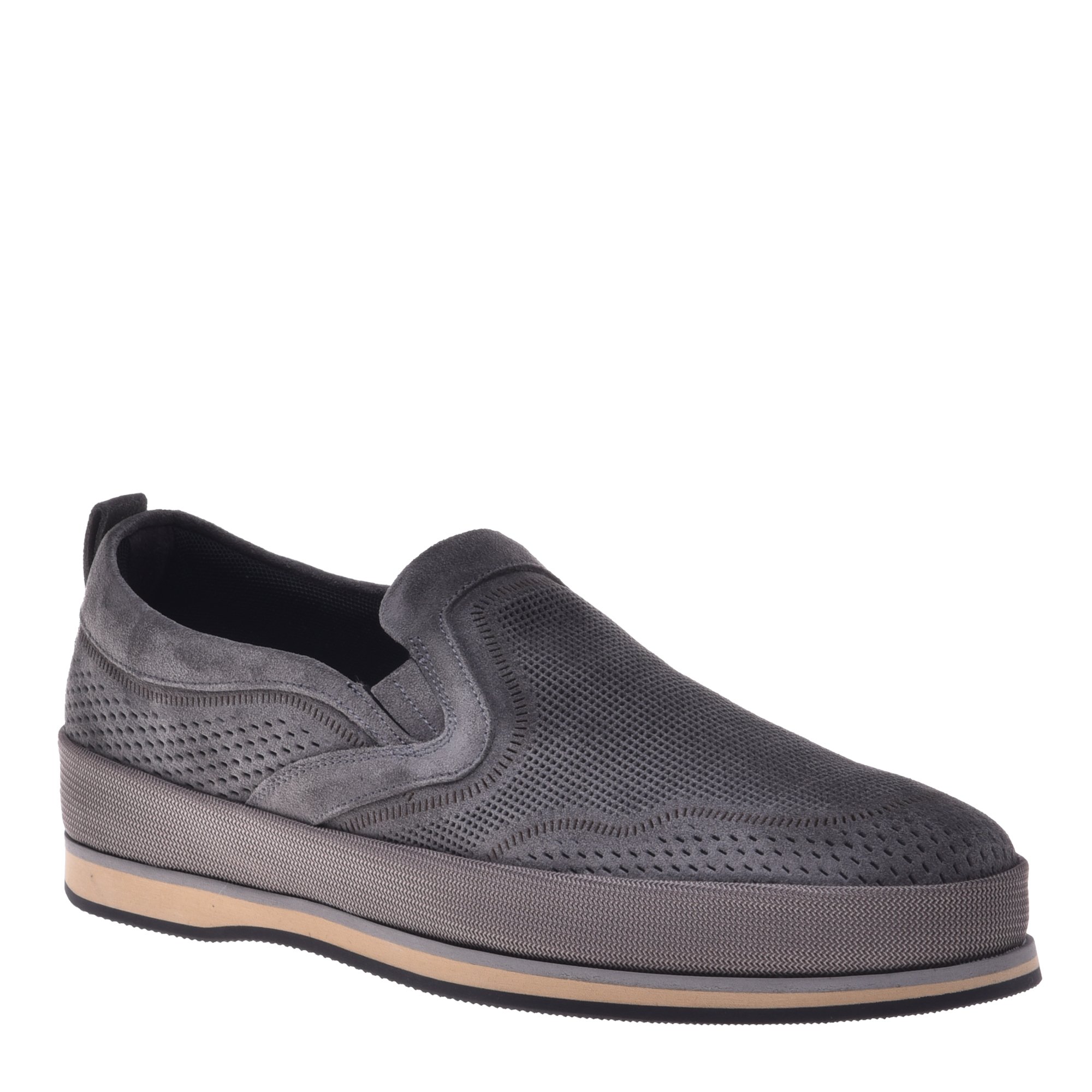 Loafer in grey perforated suede image