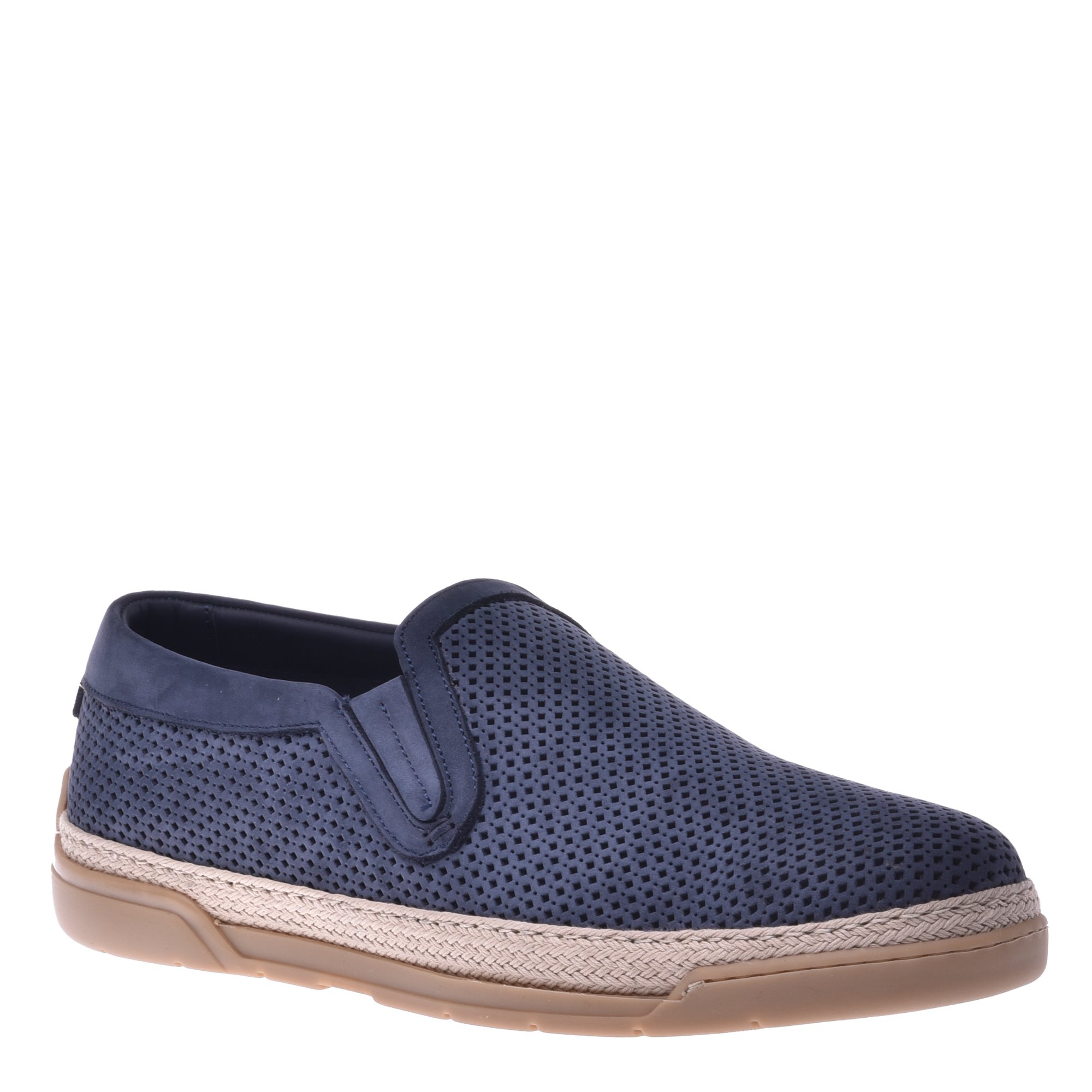 Loafer in dark blue perforated nubuck image