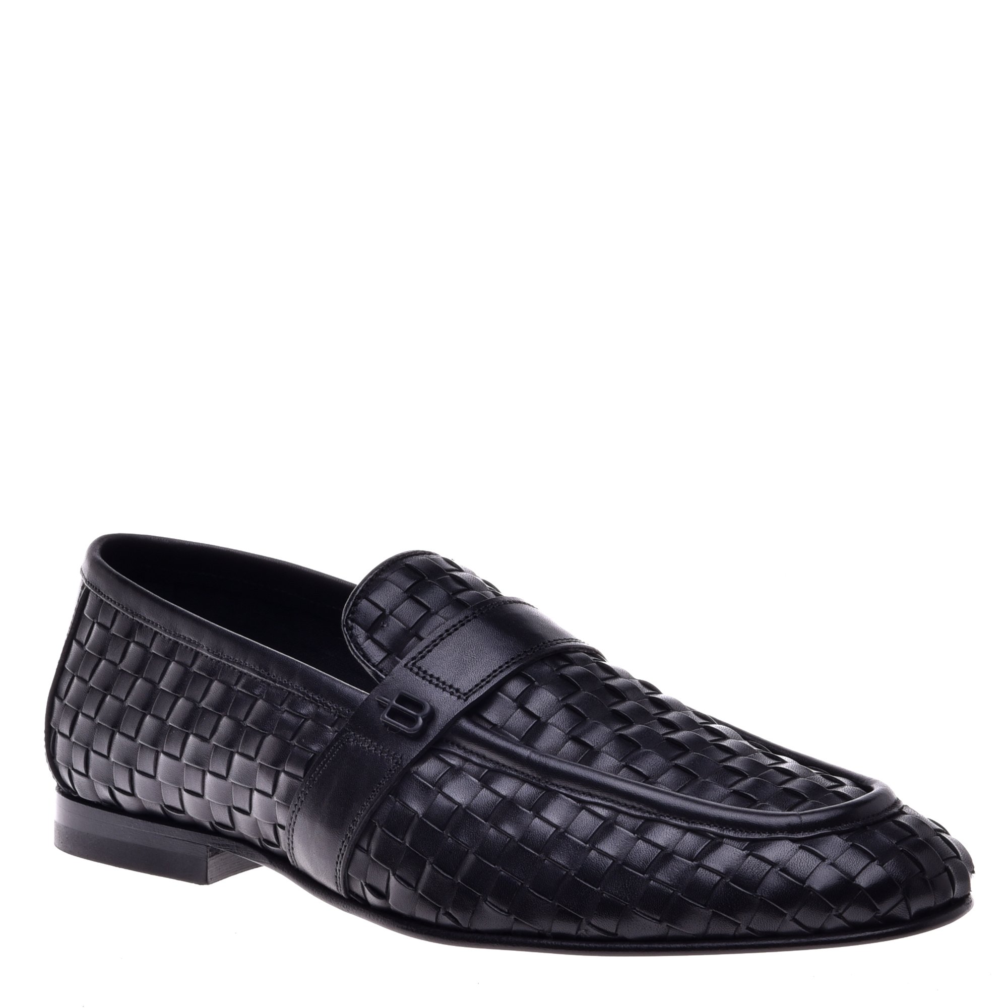 Loafer in black woven leather image