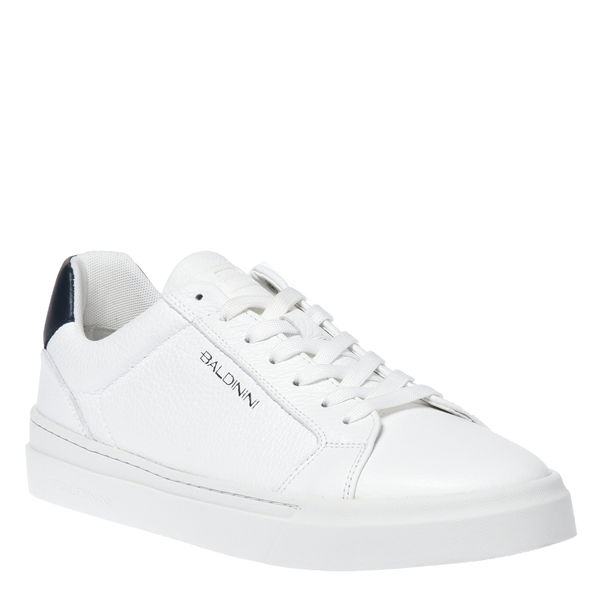 Sneaker in white tumbled leather image