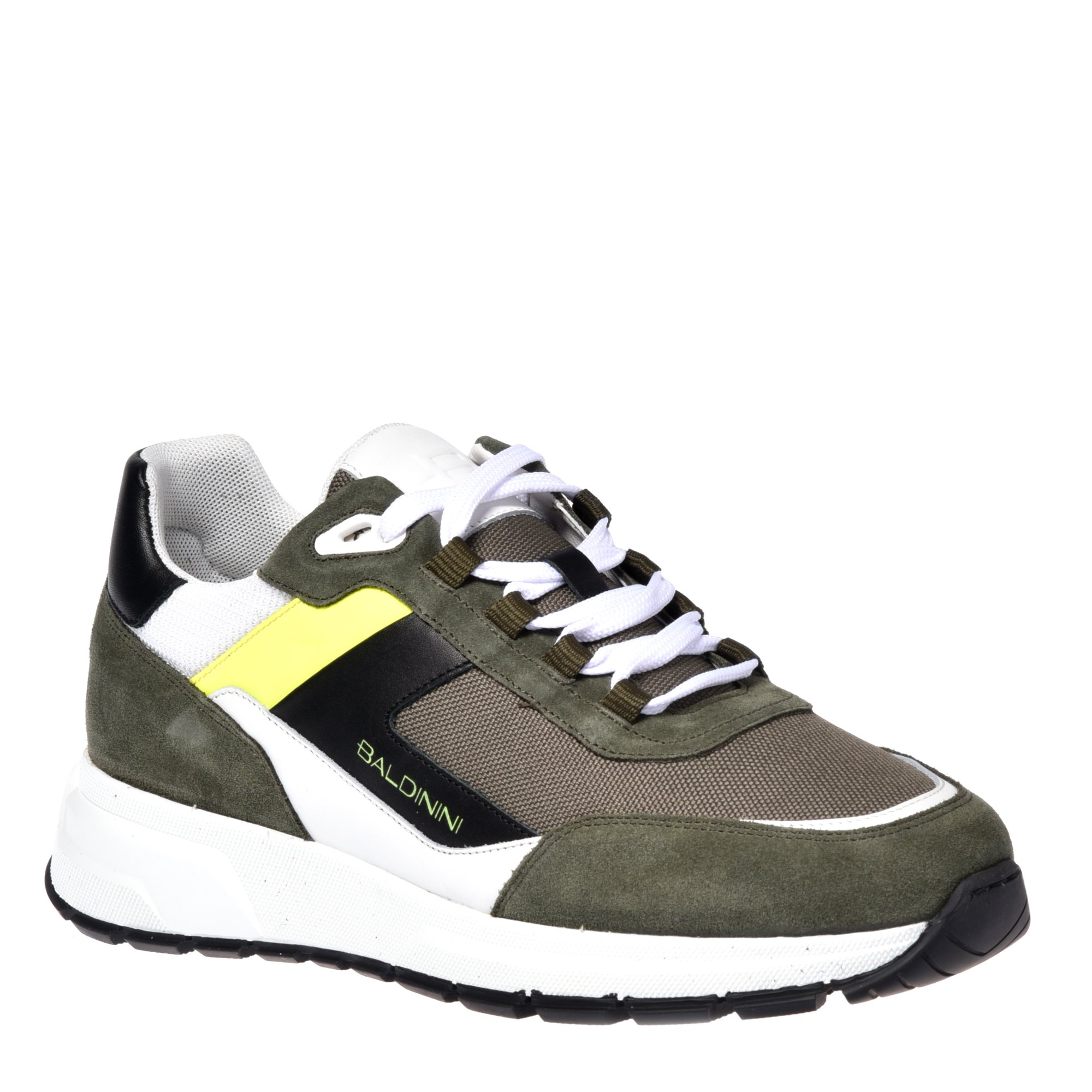 Sneaker in olive green suede image
