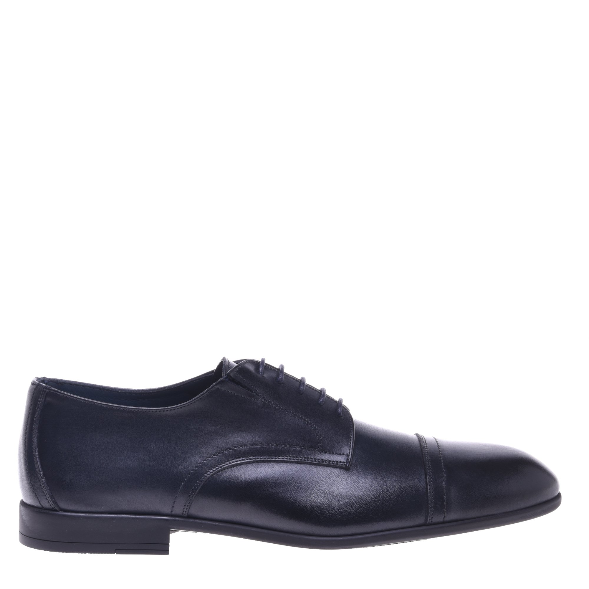 Blue leather lace-up image