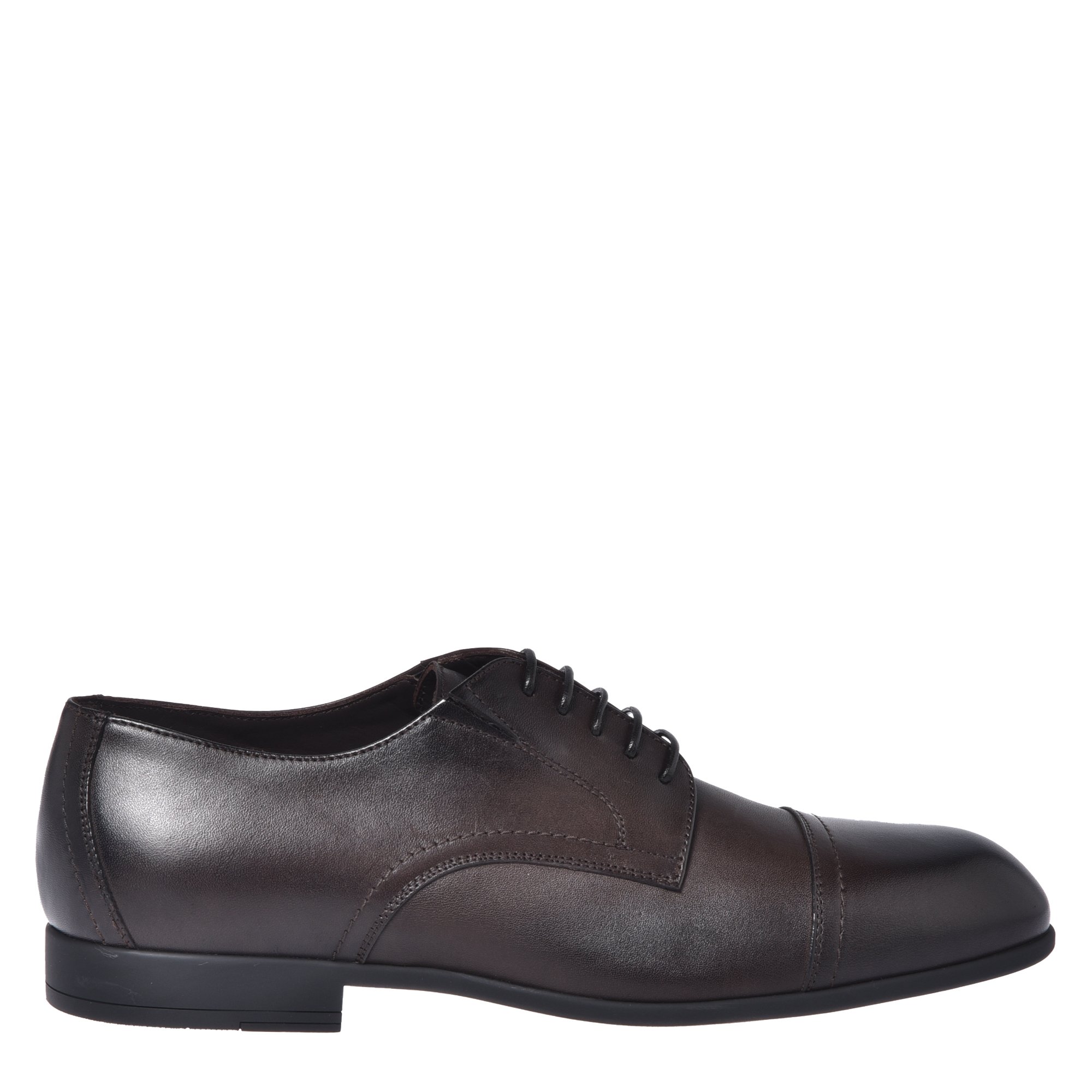 Brown leather lace-up image