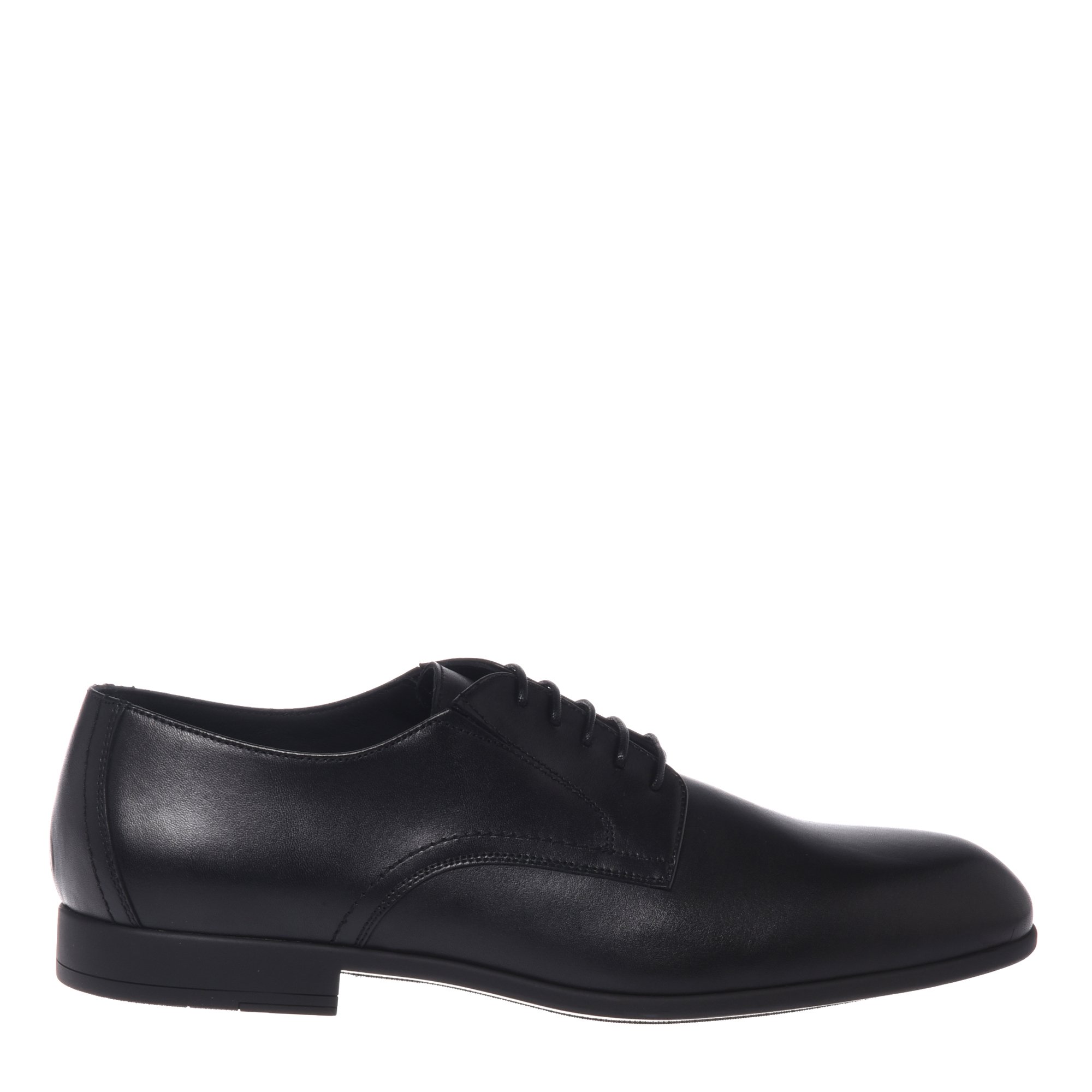 Black leather lace-ups image