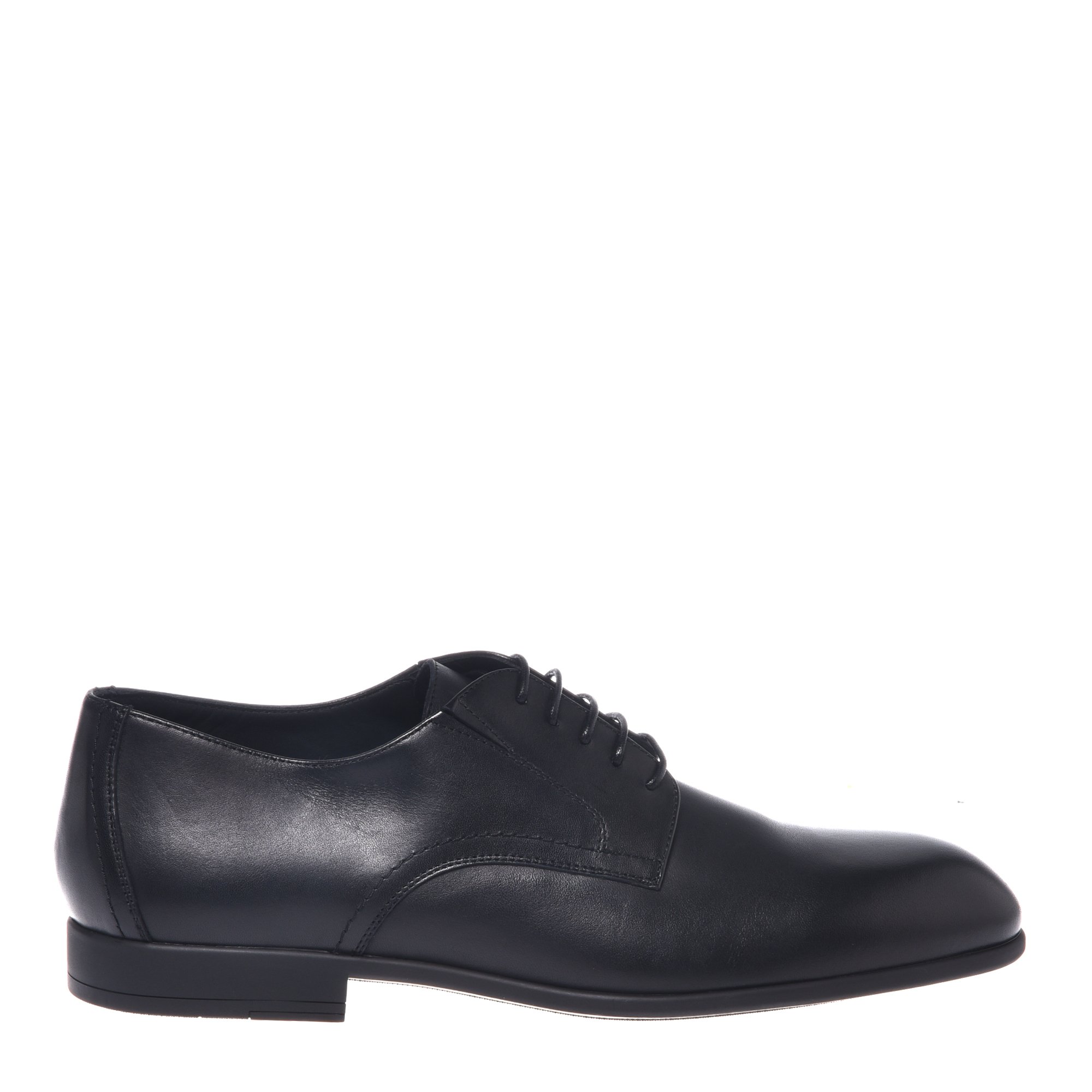 Black leather lace-ups image