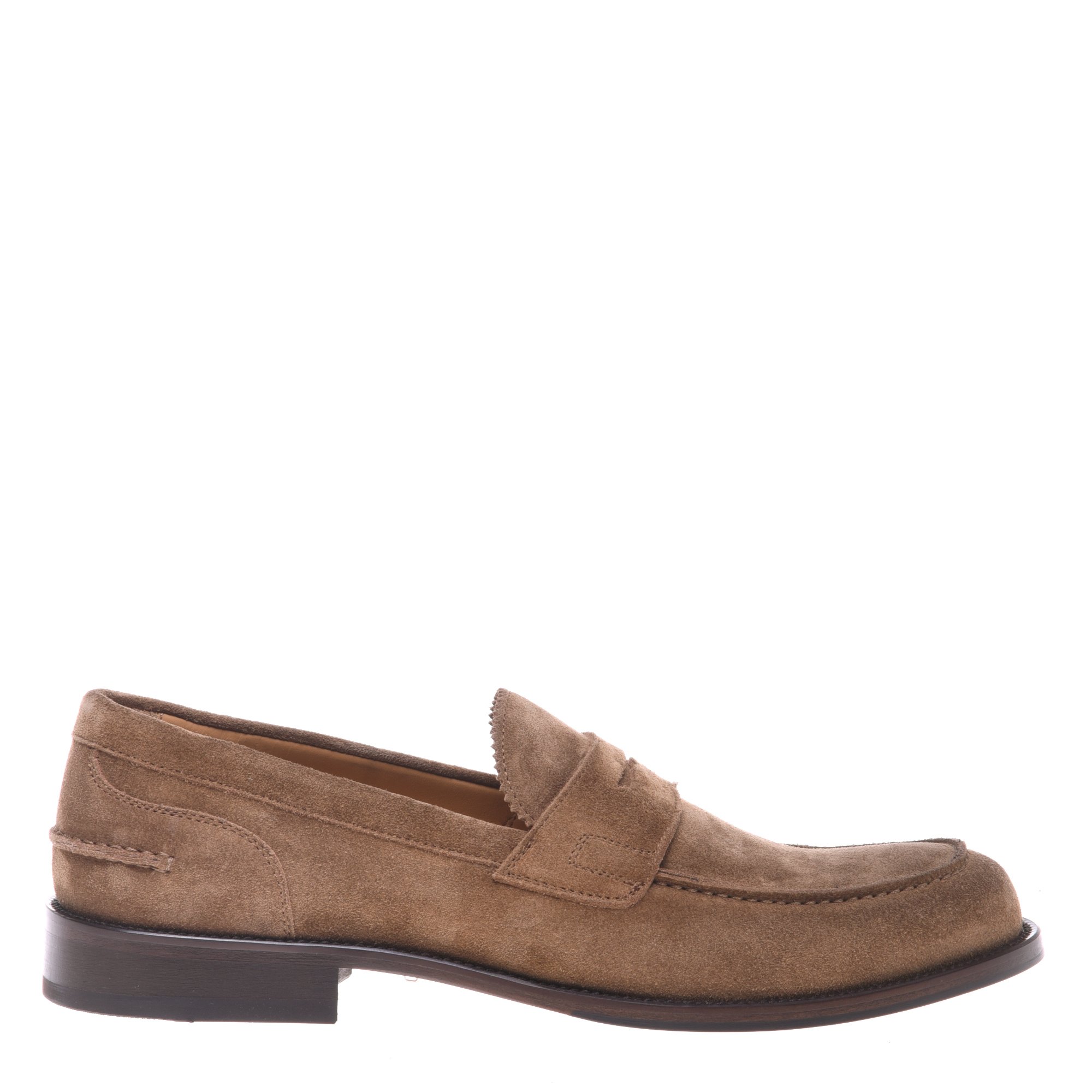 Loafers in tan suede leather image
