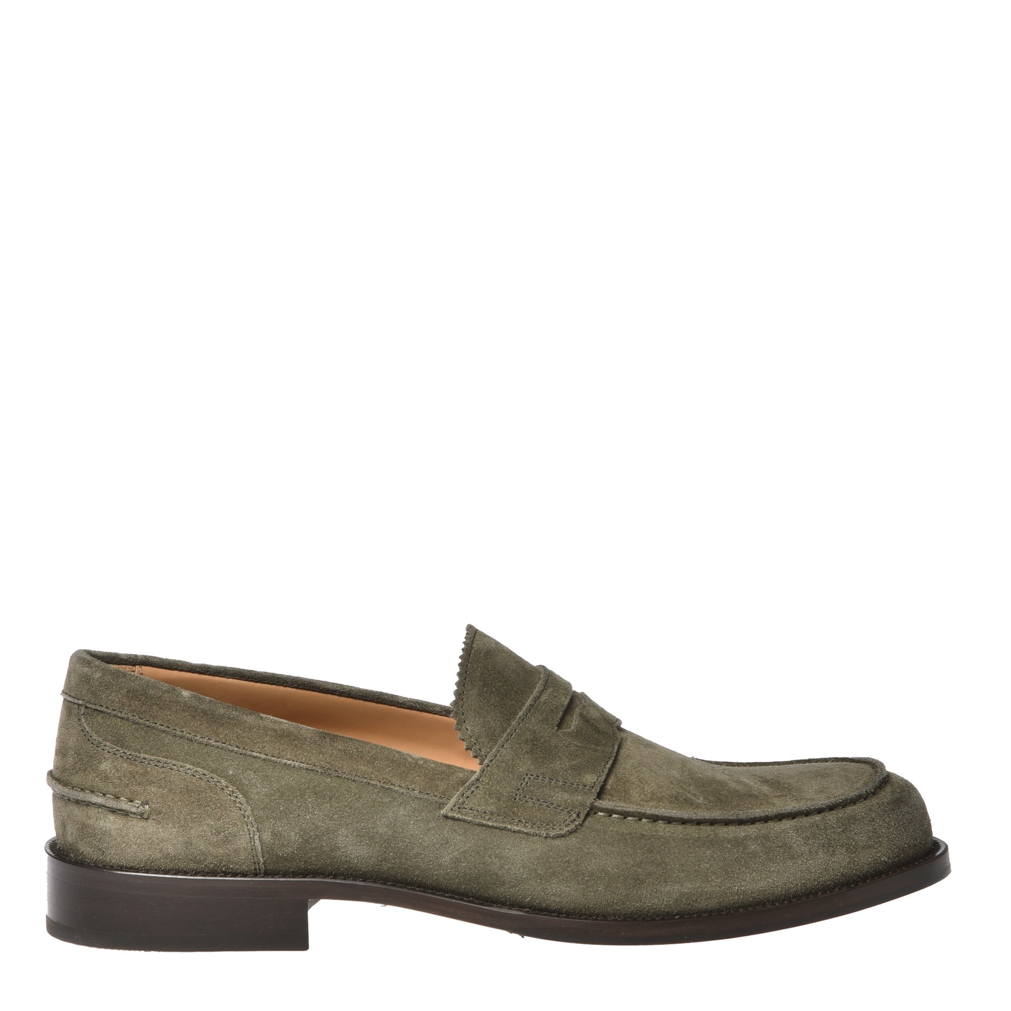 Green suede loafer image