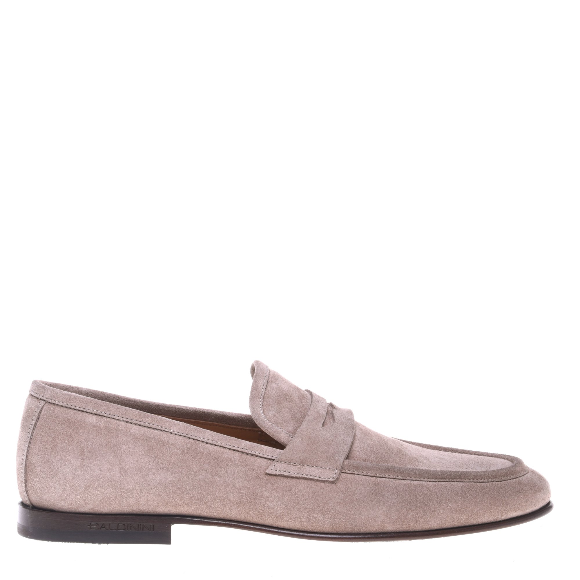Loafers in grey suede leather image