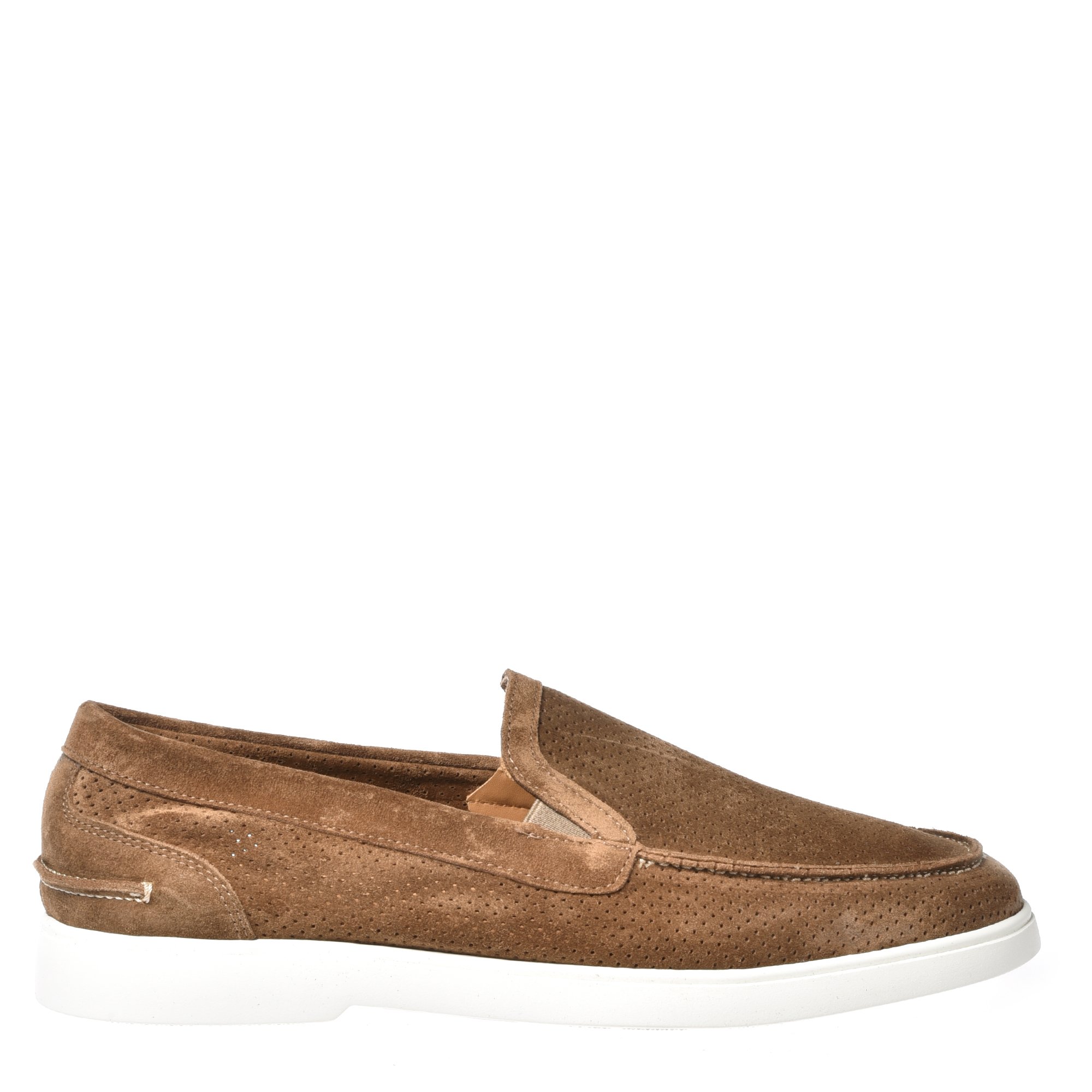 Perforated suede leather slipper image