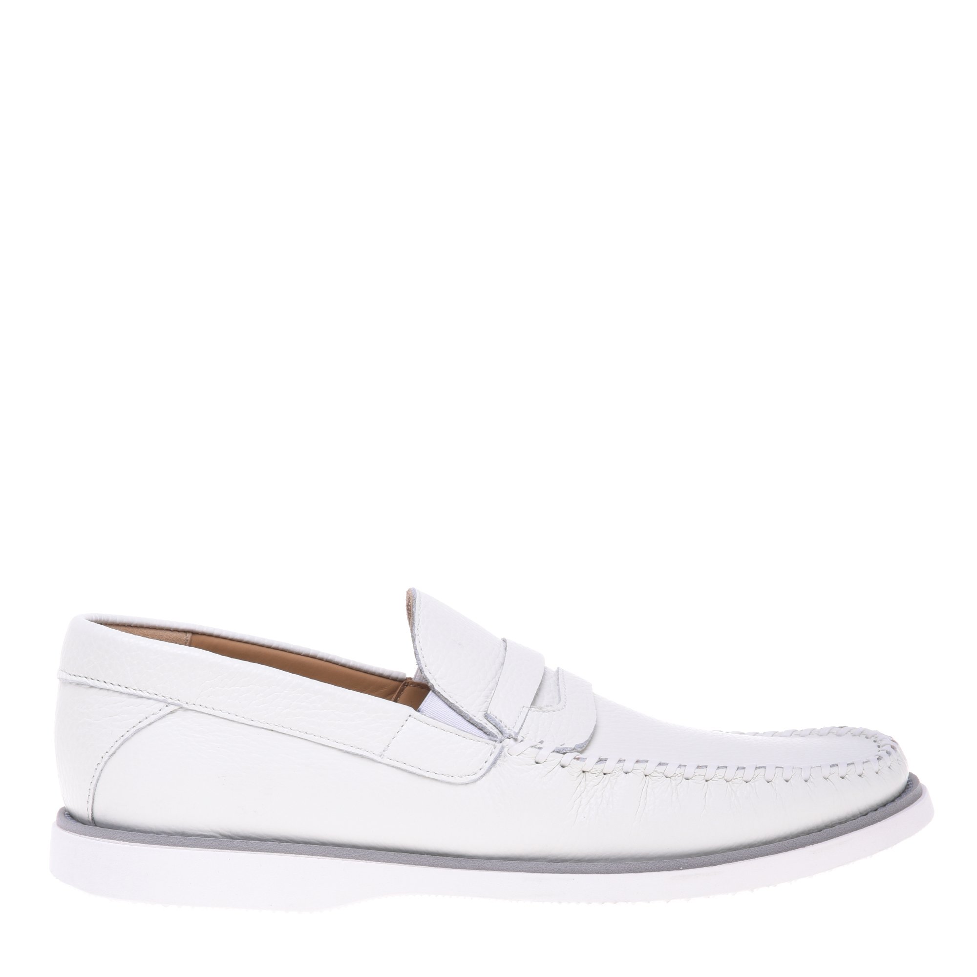 Loafer in white tumbled leather image