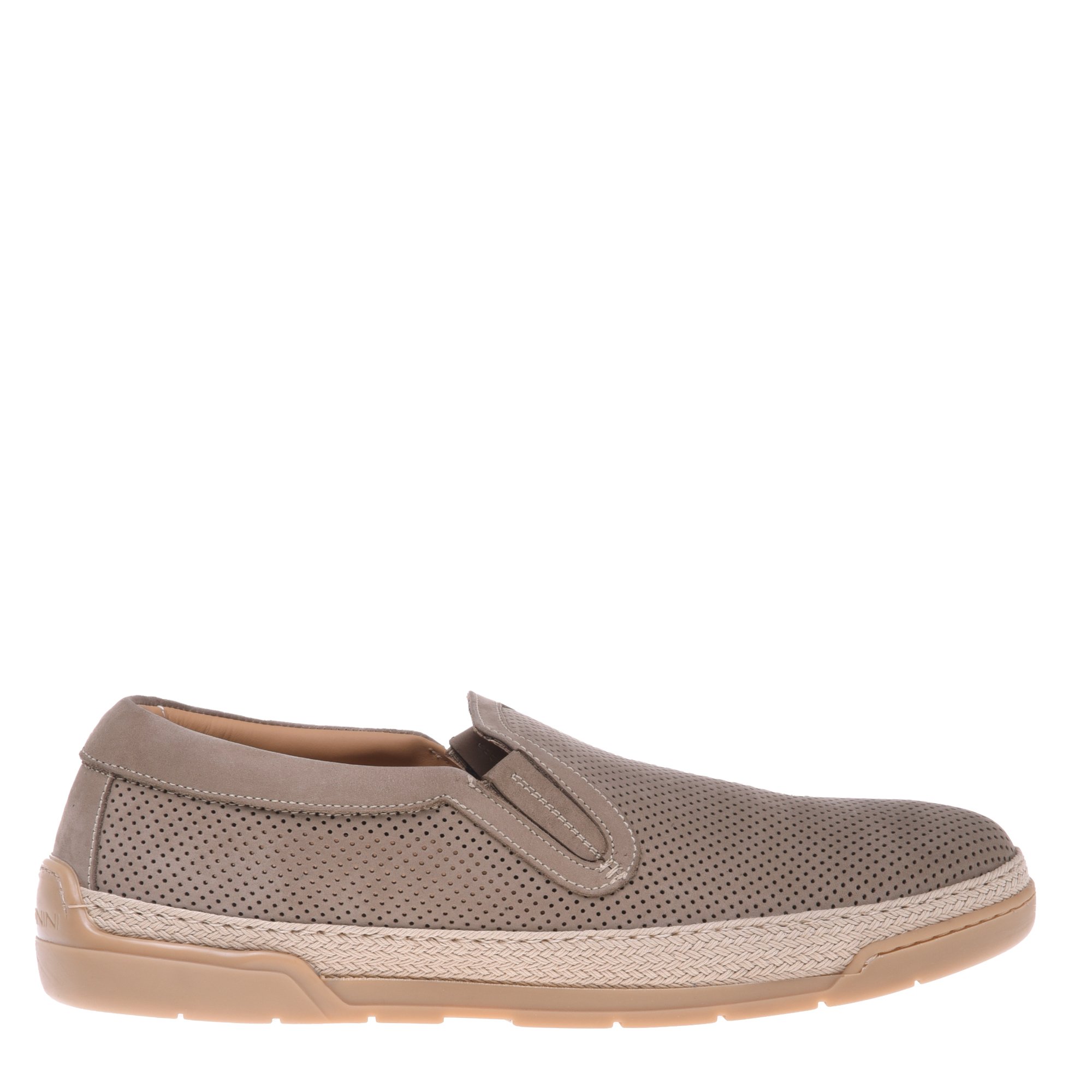 Beige perforated nubuck slipper image