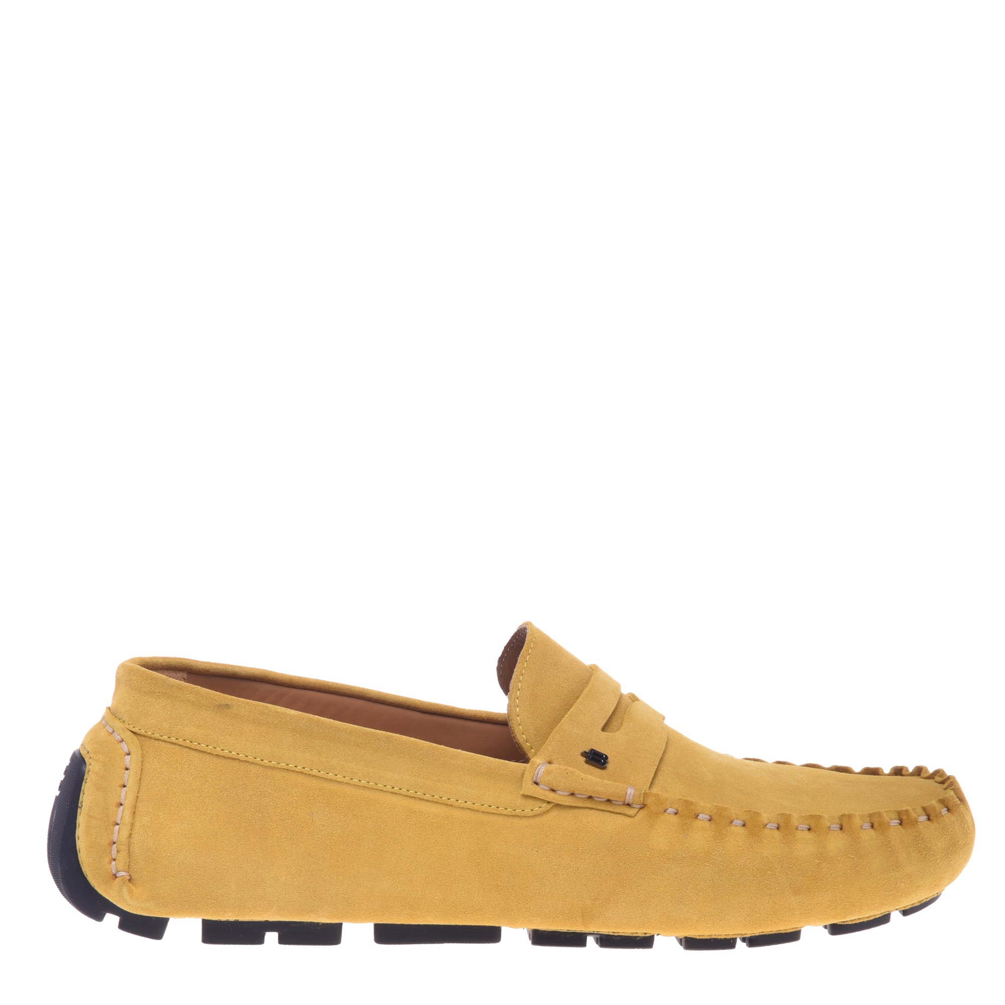 Yellow suede loafer image