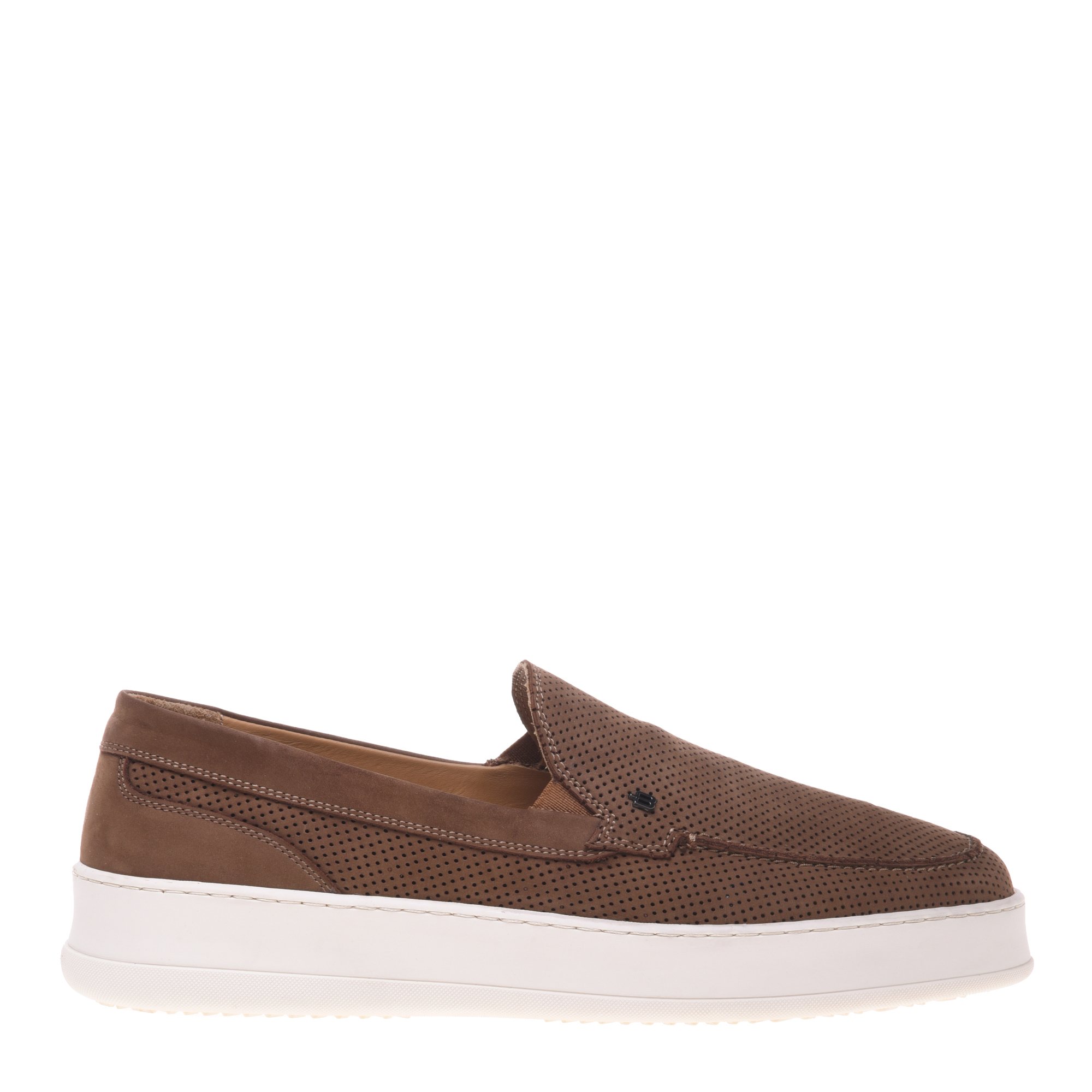 Perforated nubuck leather slipper image