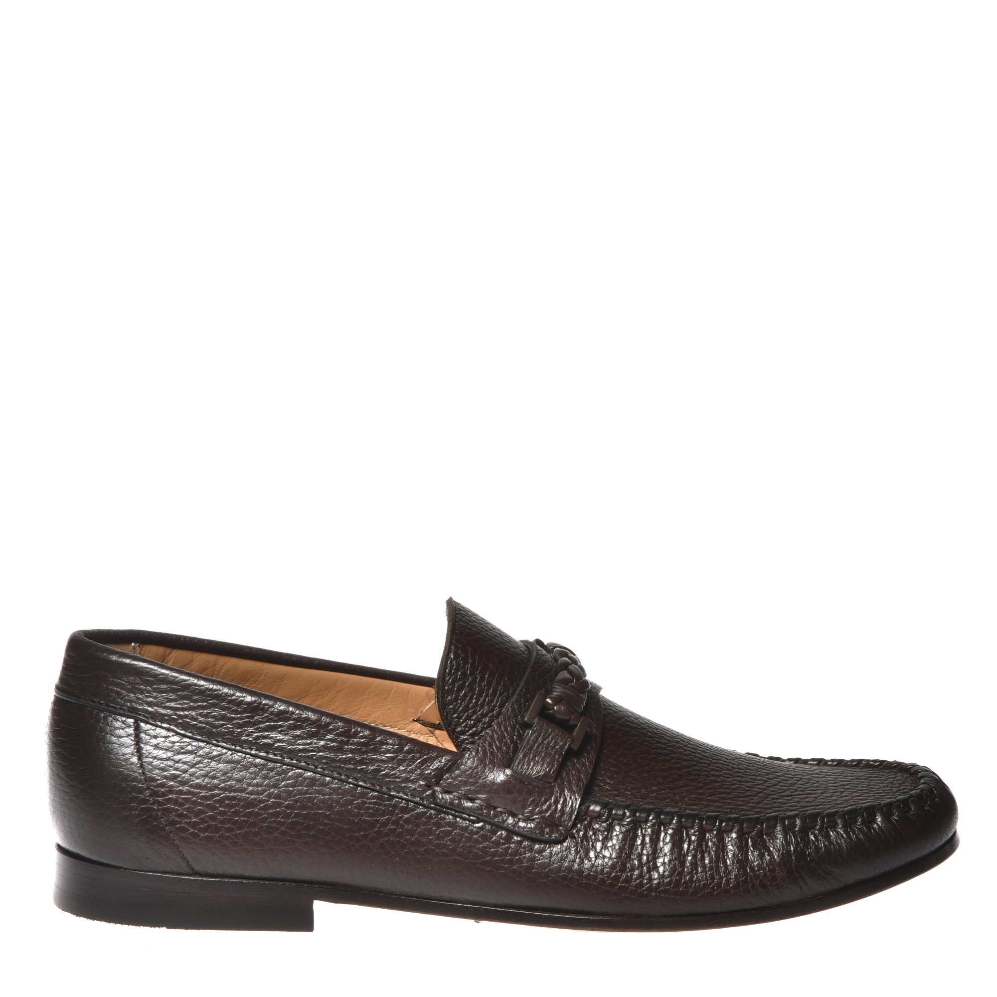 Dark brown tumbled loafer image