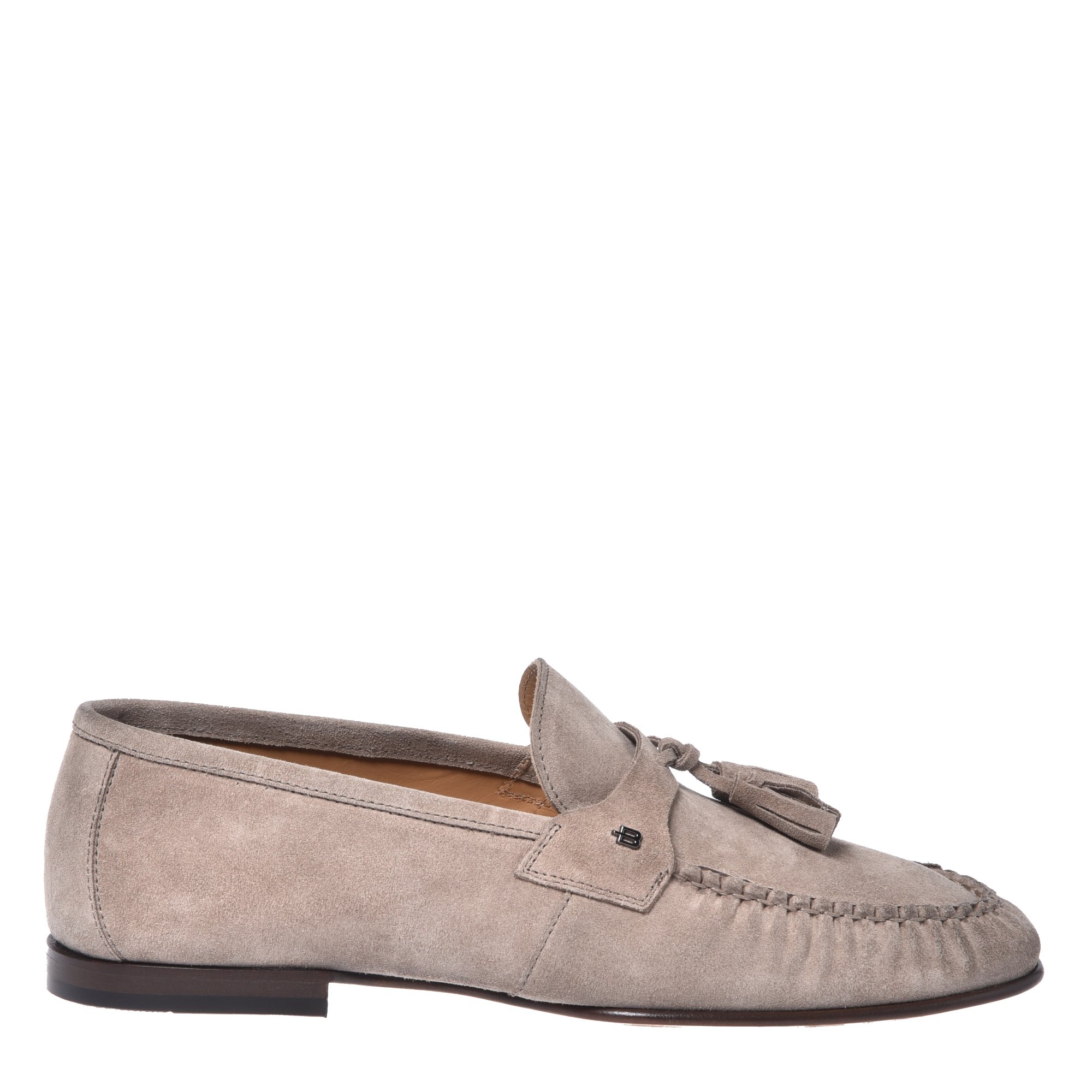 Loafers in grey suede leather image