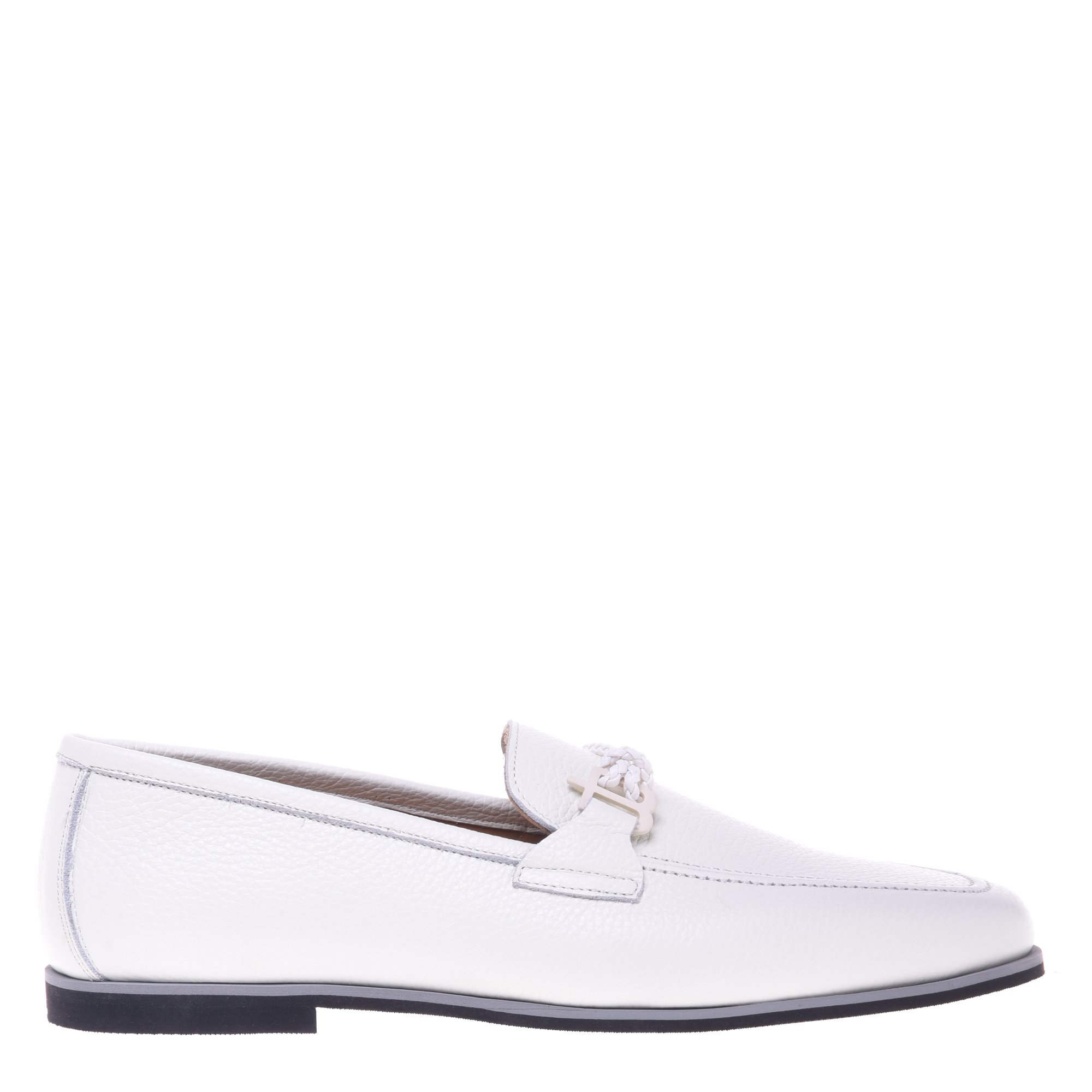 Loafer in white tumbled leather image