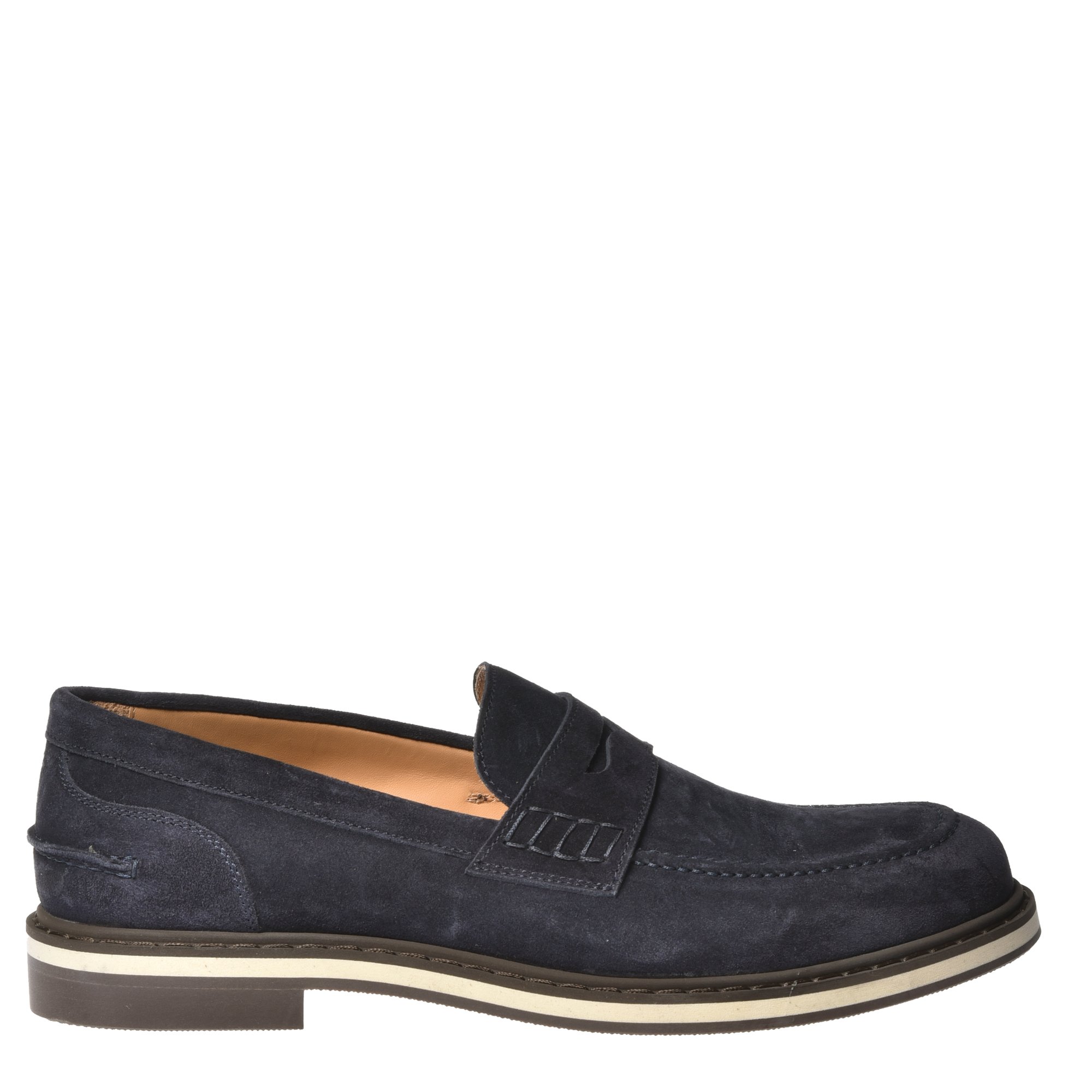 Loafer in blue suede leather image