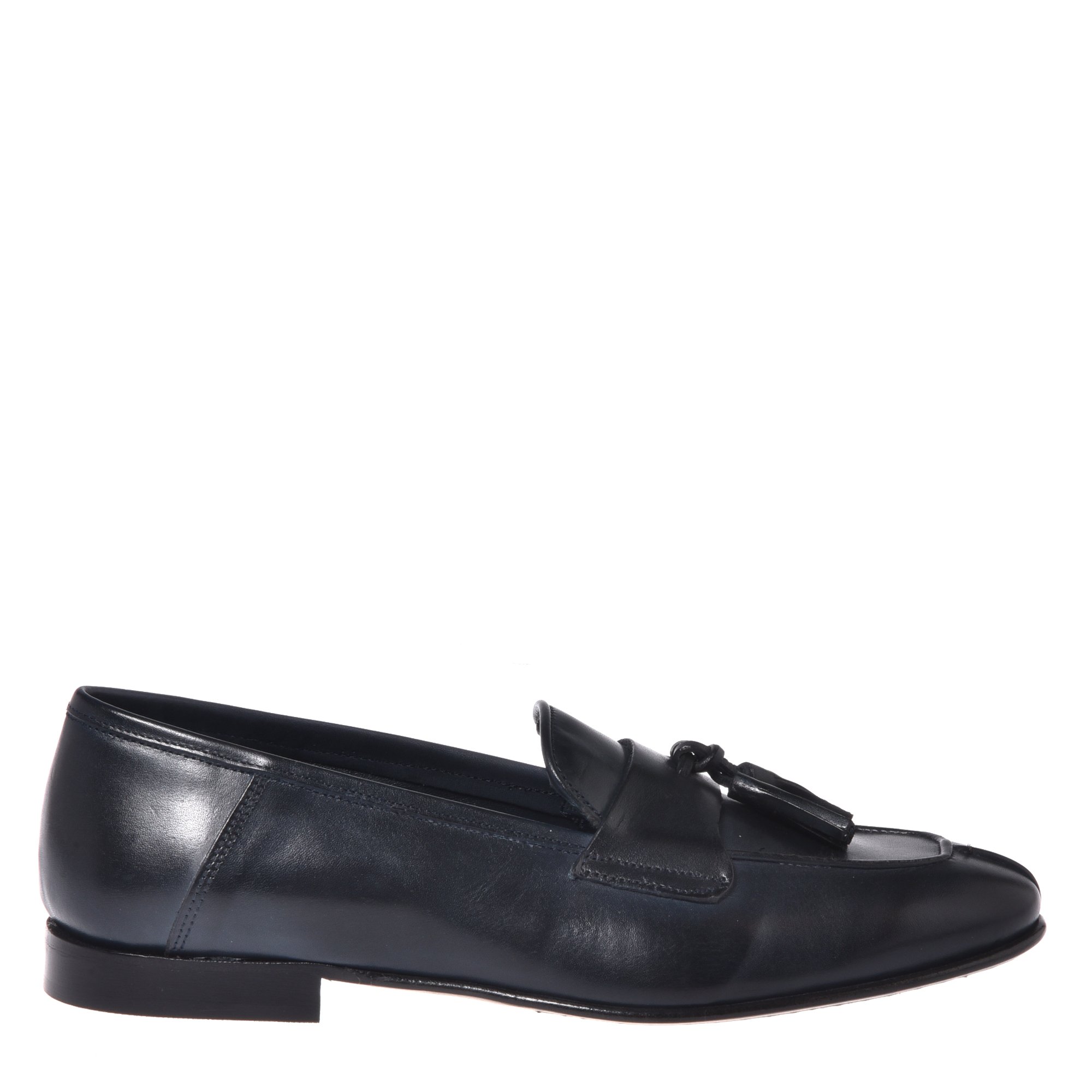 Blue leather loafer image
