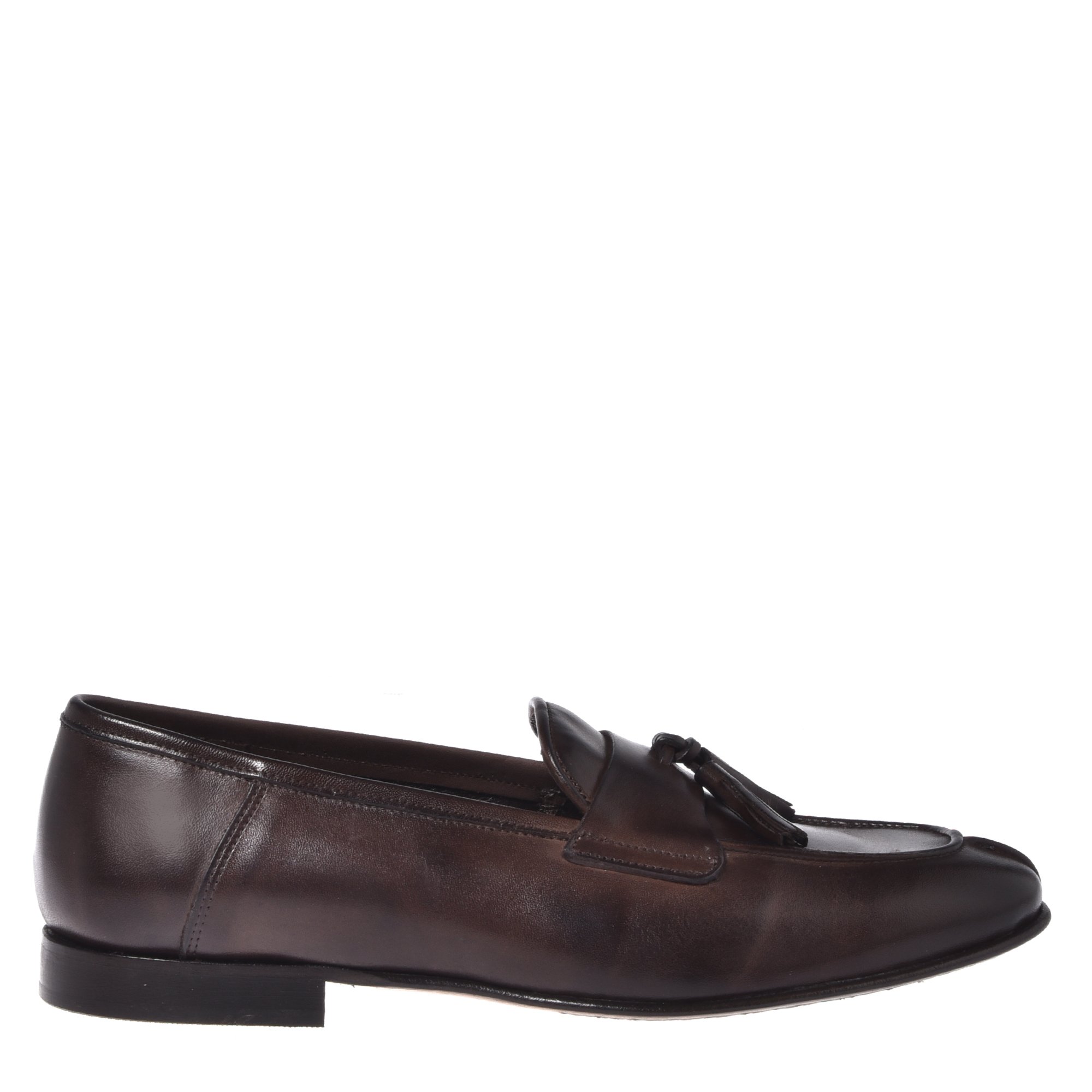 Dark brown leather loafer image