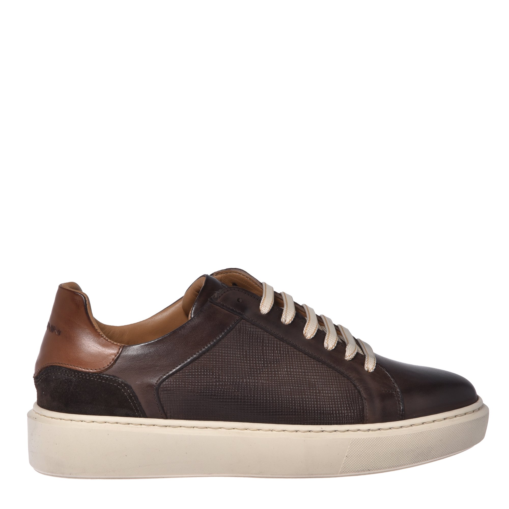 Dark brown leather sneaker image