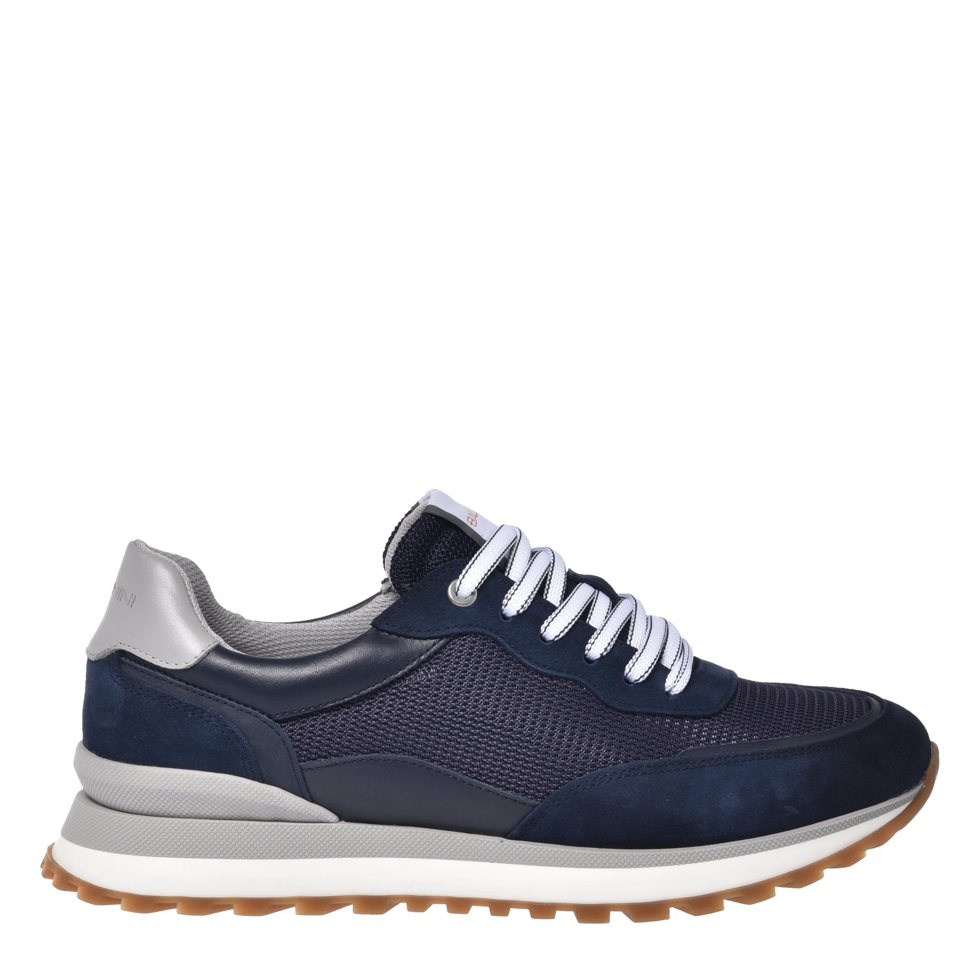 Blue suede and mesh sneaker image