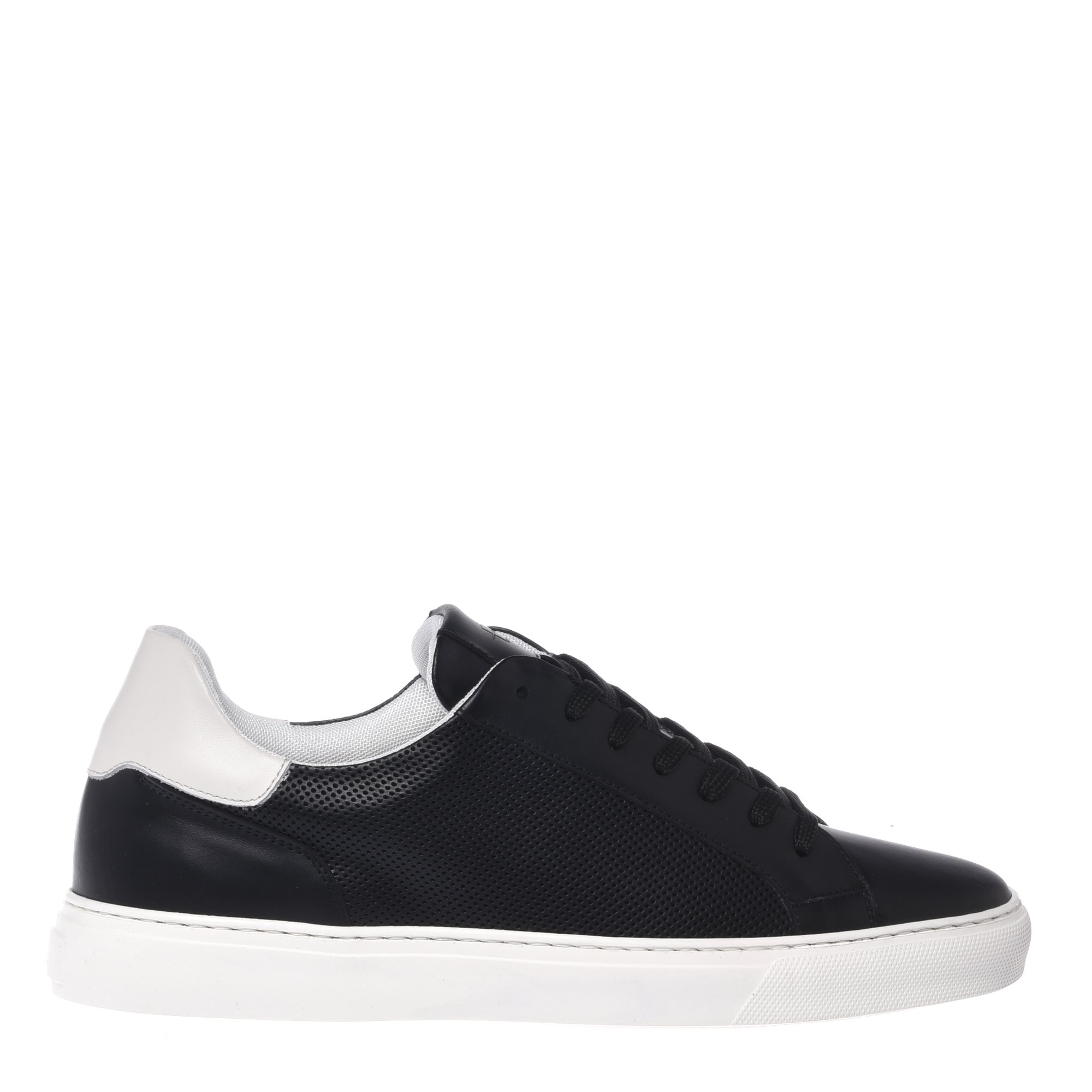 Black punched leather sneaker image