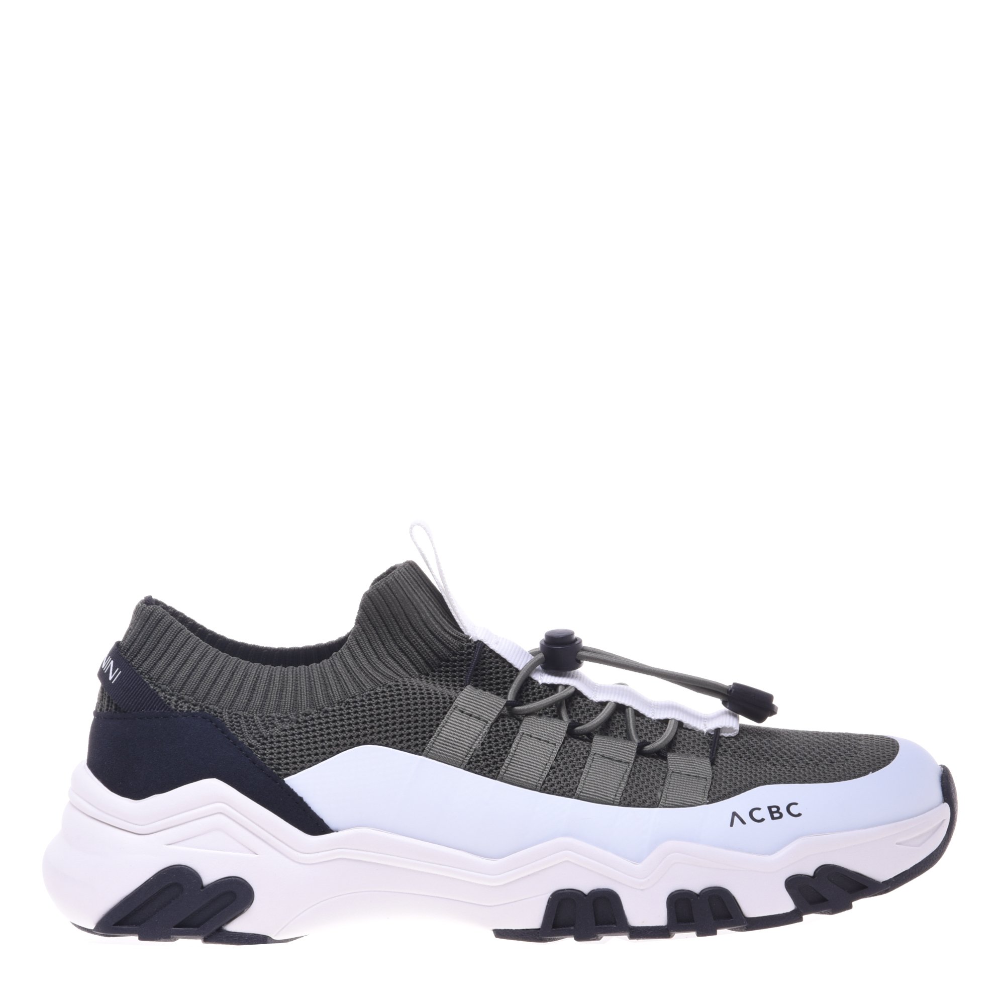 Trainer in green imitation leather image