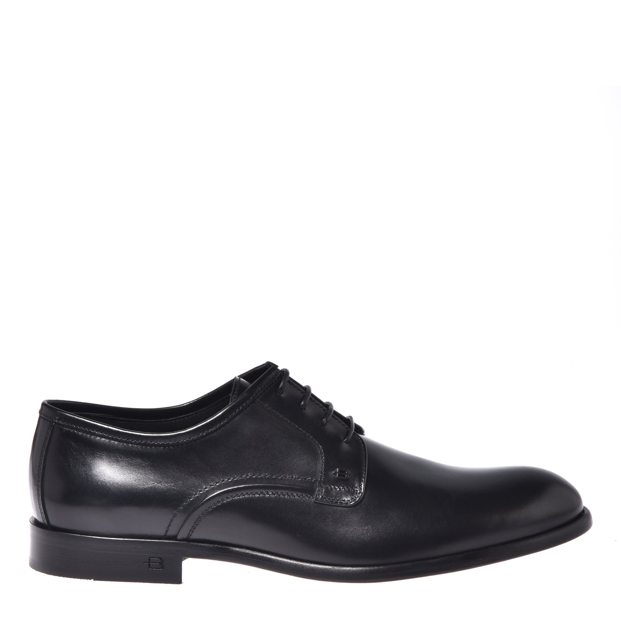 Black leather lace-ups image