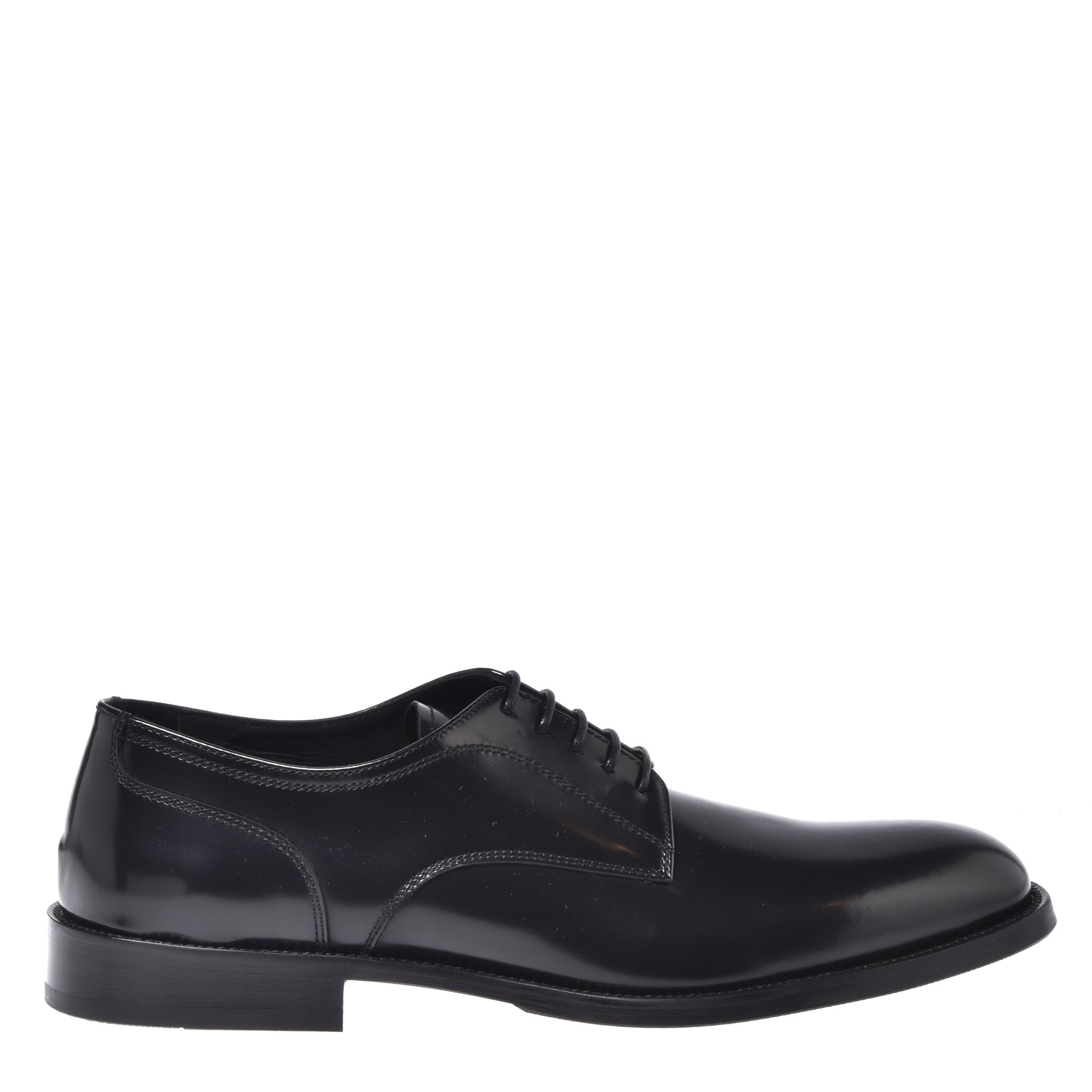 Black brushed leather lace-ups image