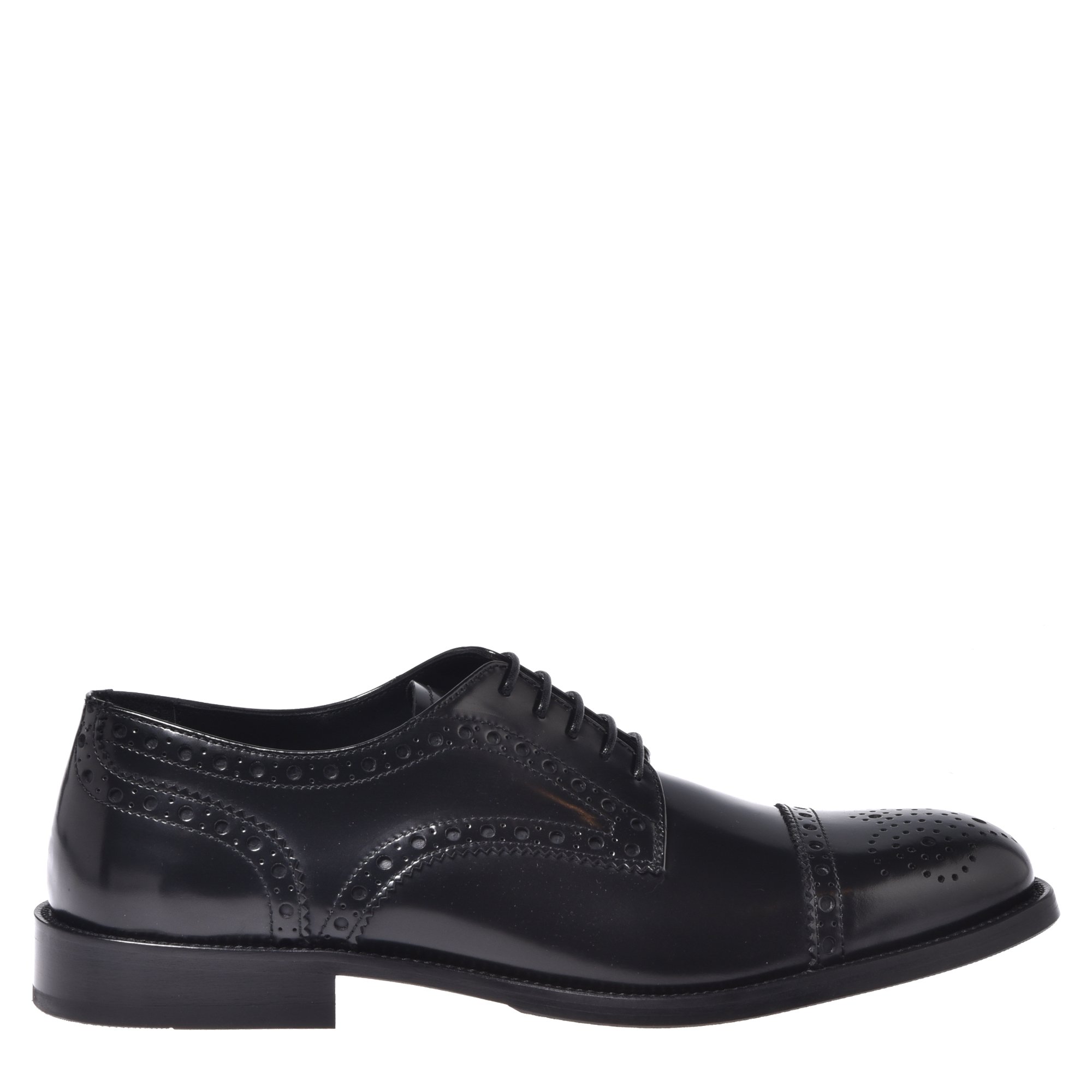 Black brushed leather lace-ups image